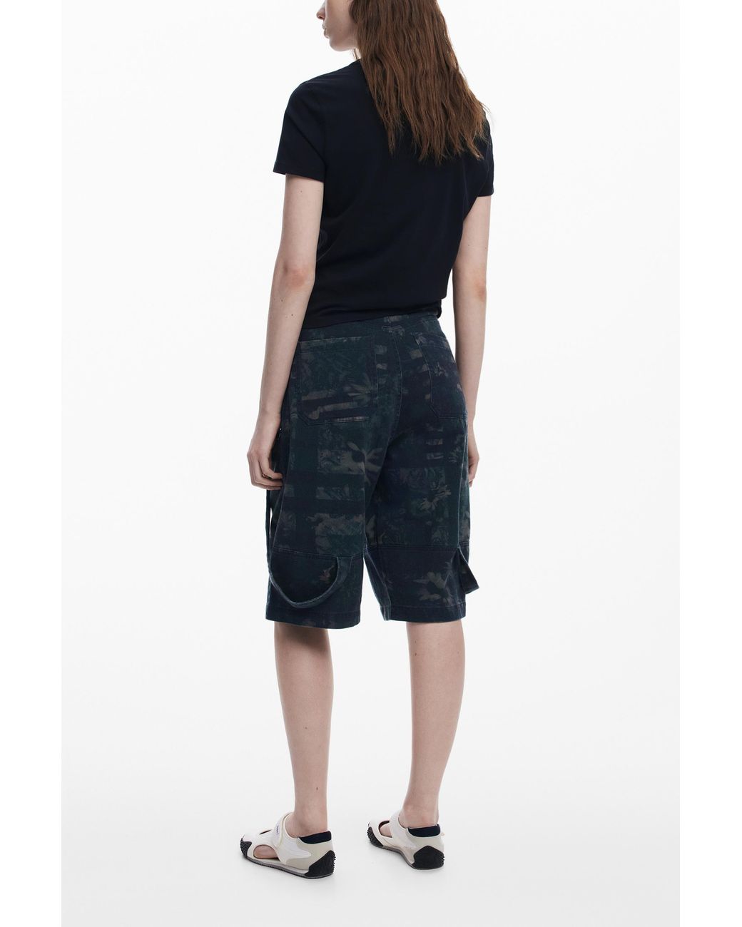 Desigual Blue Collina Strada Jort Bermuda, Cotton