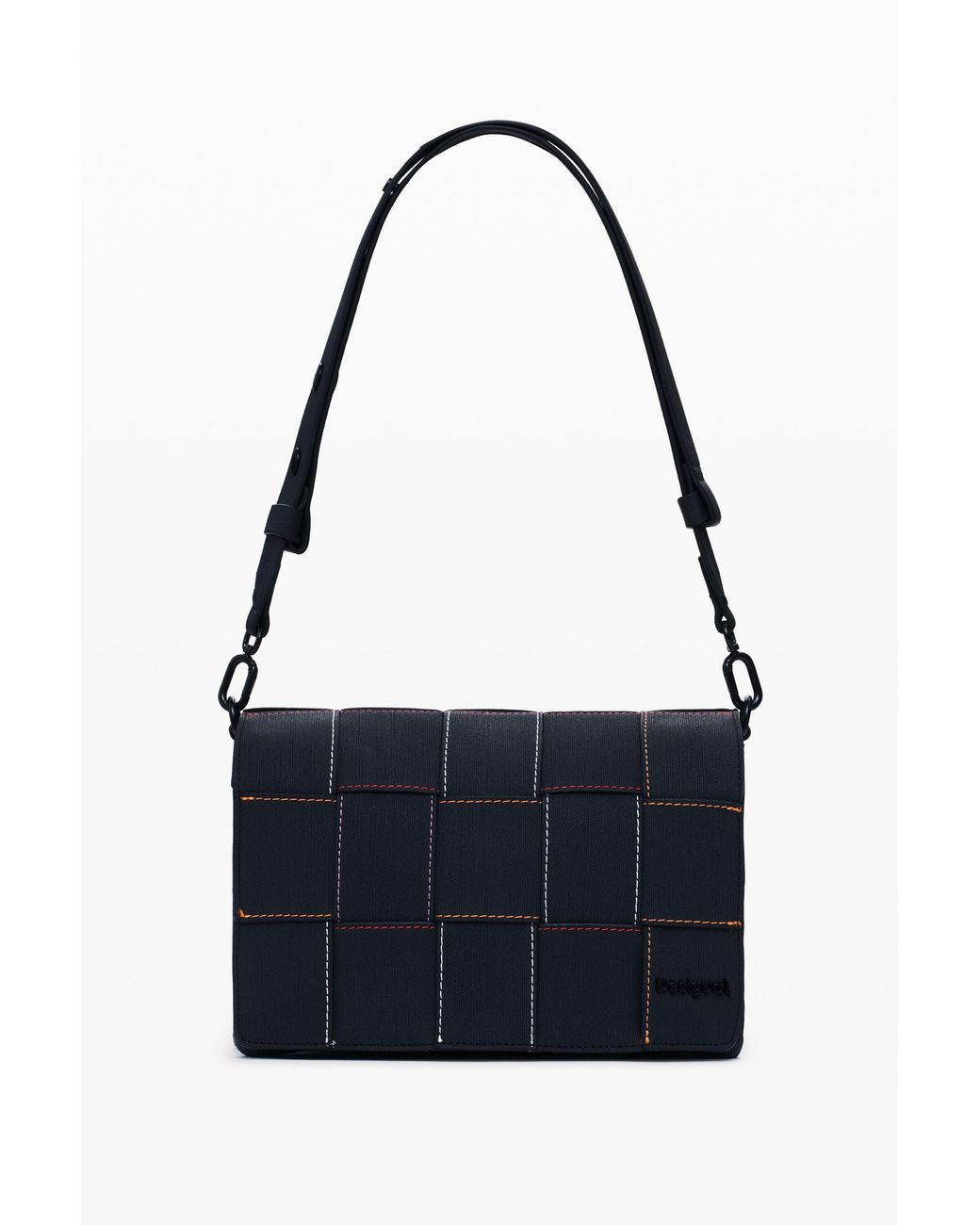 Desigual Blue Woven Crossbody Bag, Polyurethane