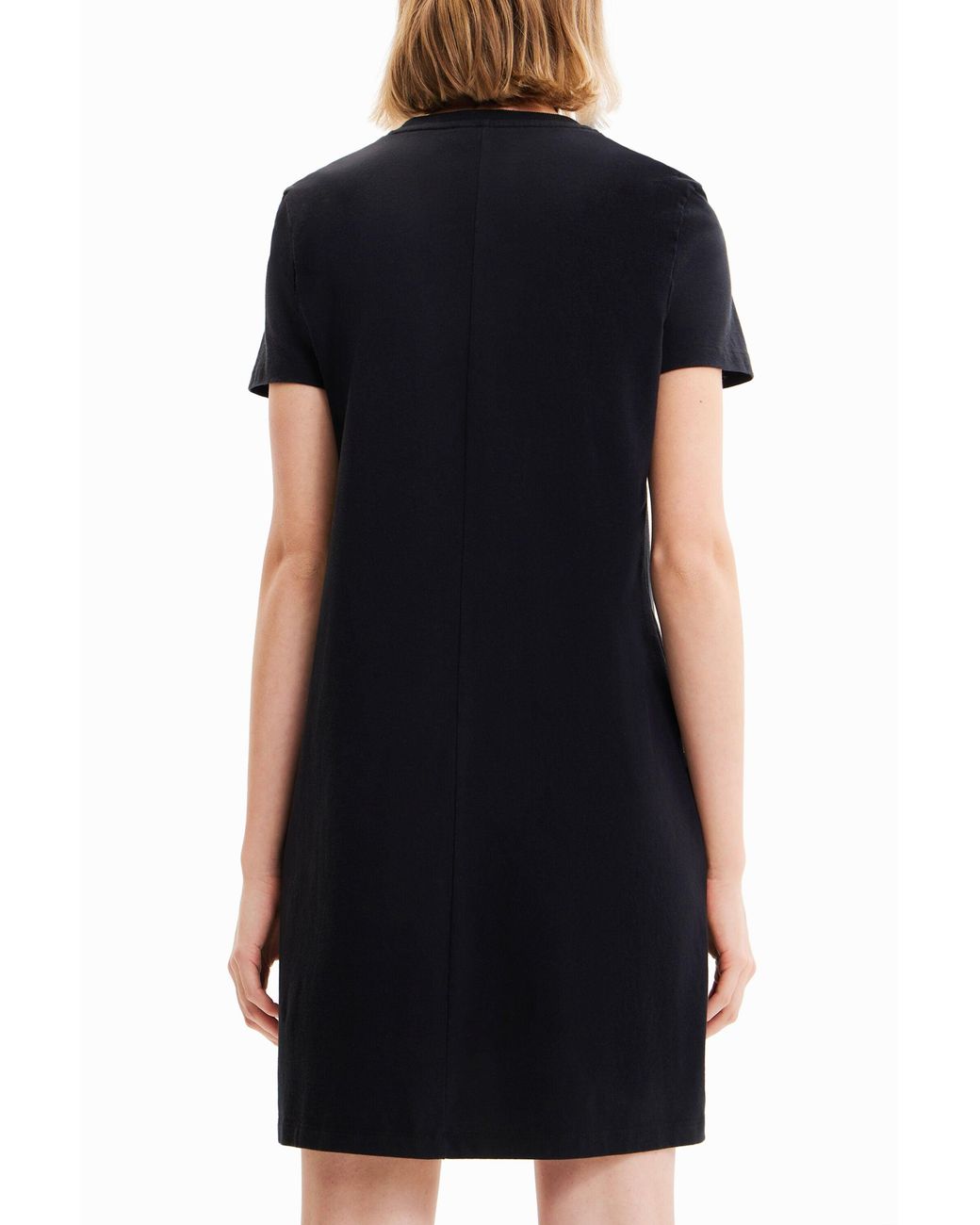 Desigual Black Arty Face T-Shirt Dress, Cotton