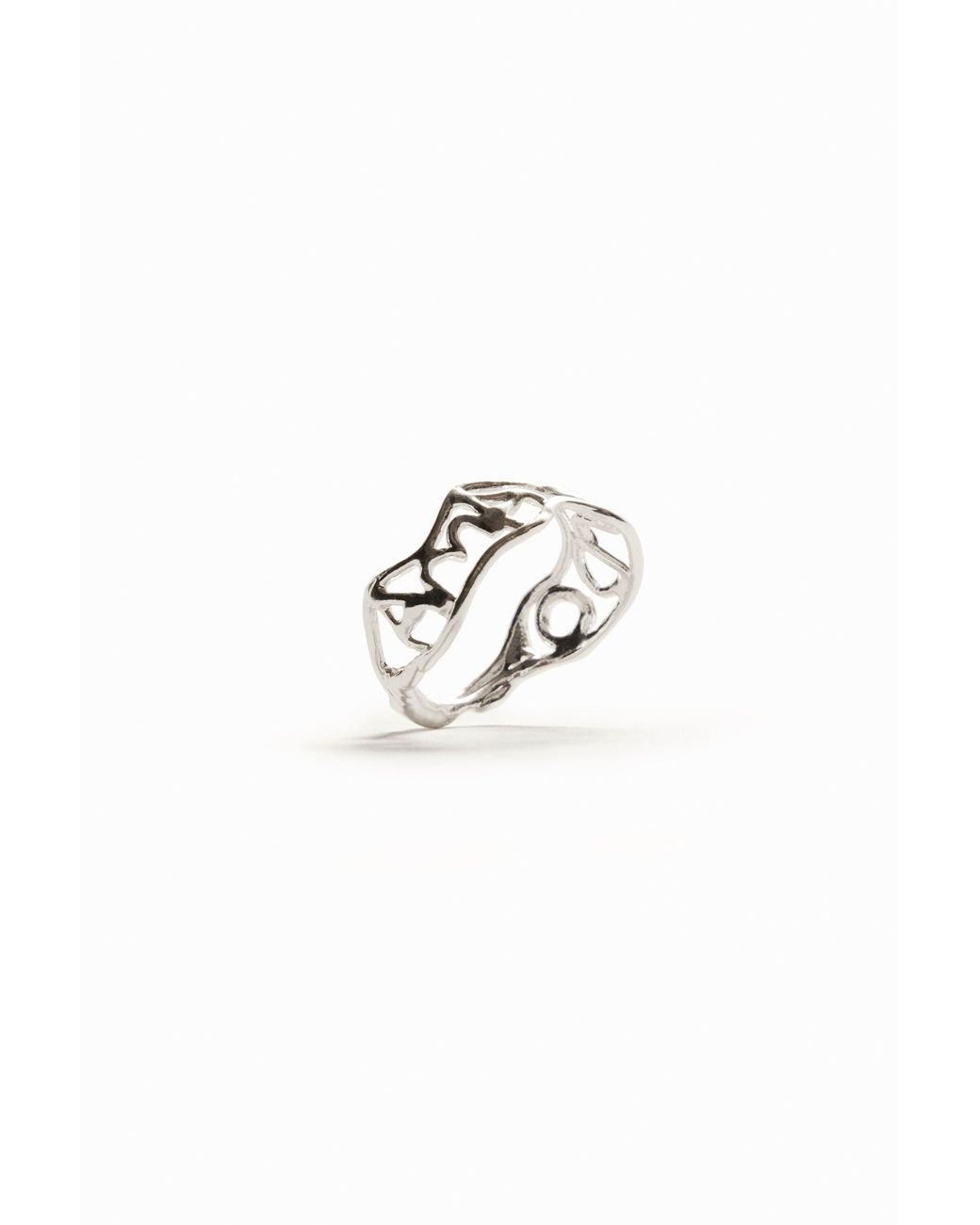Desigual White Zalio Plated Message Ring