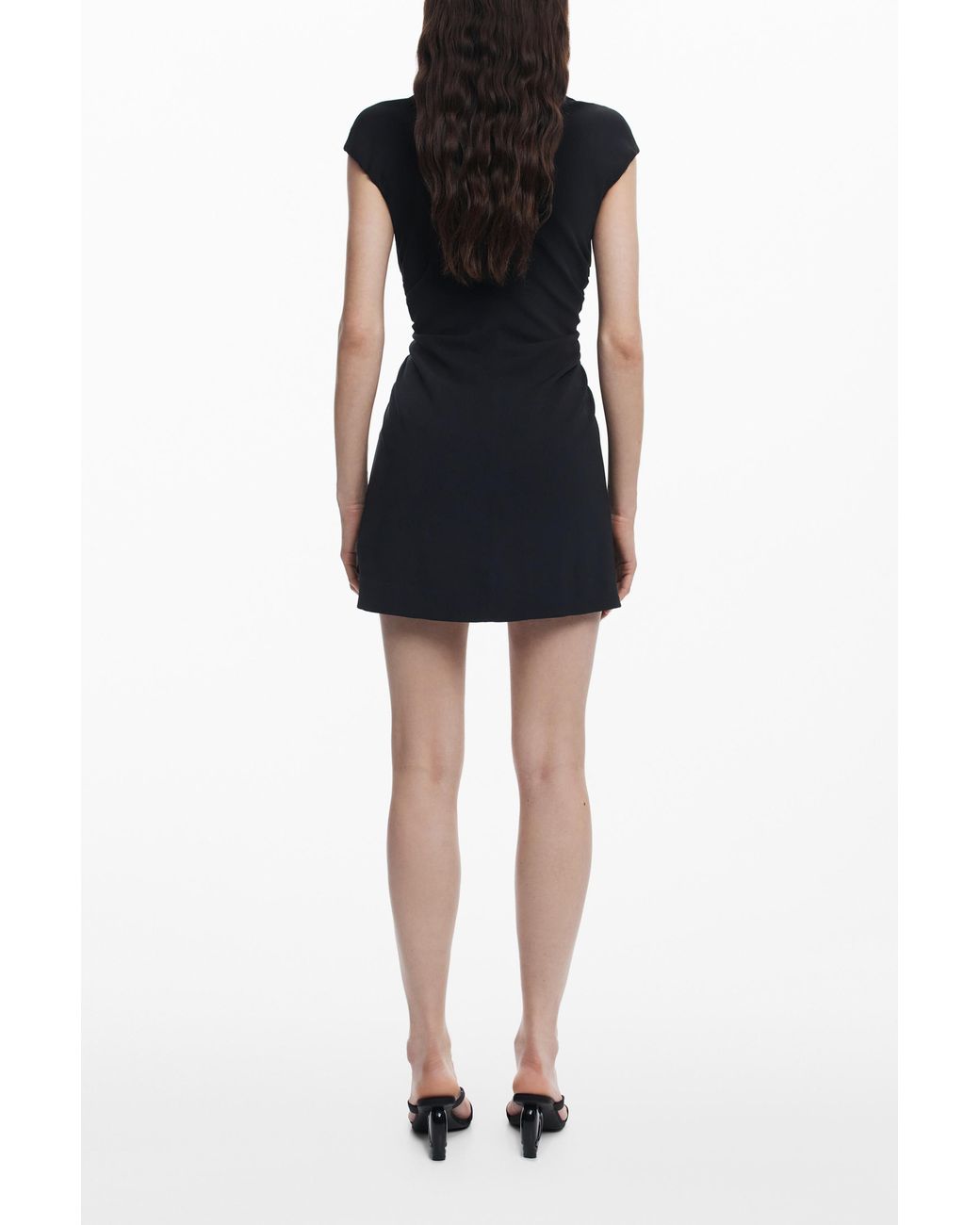 Desigual Black Short Zipper Dress, Polyester