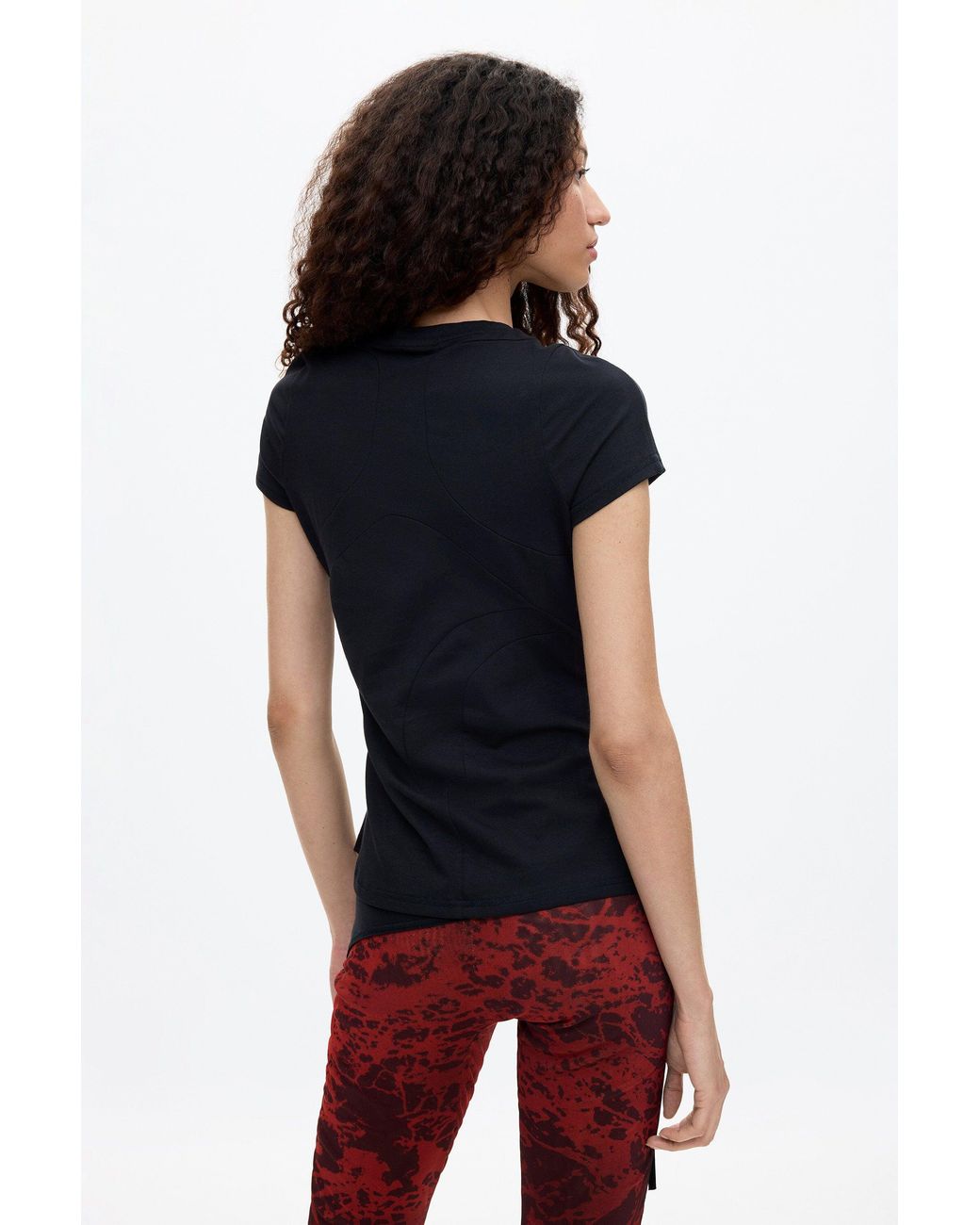 Desigual Black Ottolinger Tulle T-Shirt, Cotton