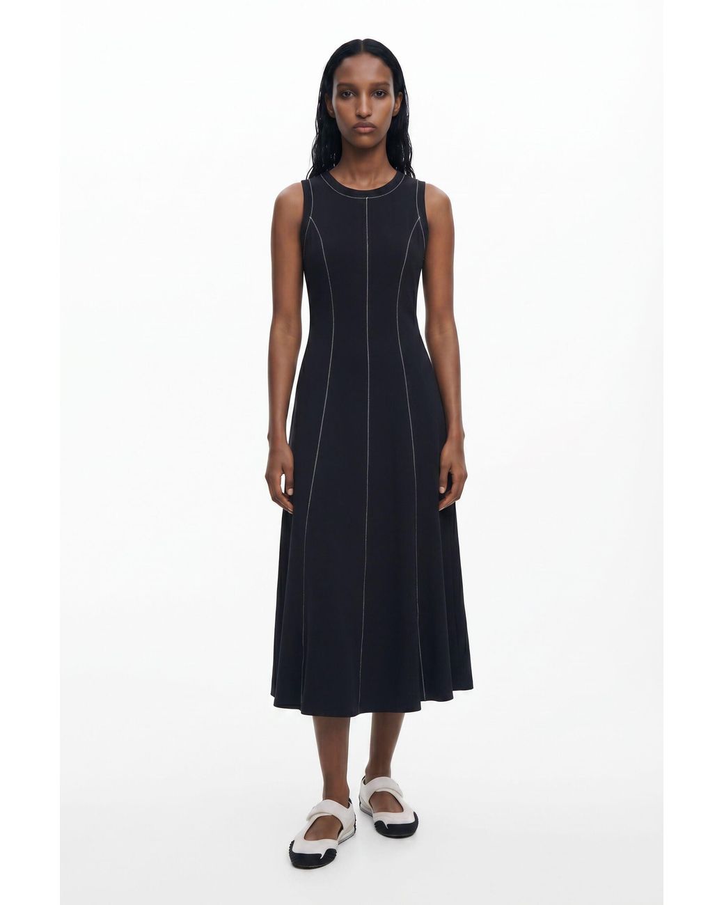 Desigual Blue A-Line Seam Dress, Cotton