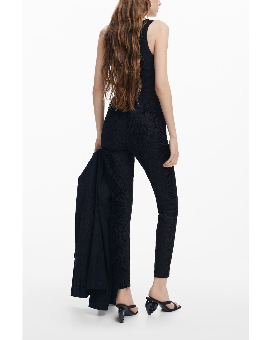 Desigual Black Slim Denim Pants