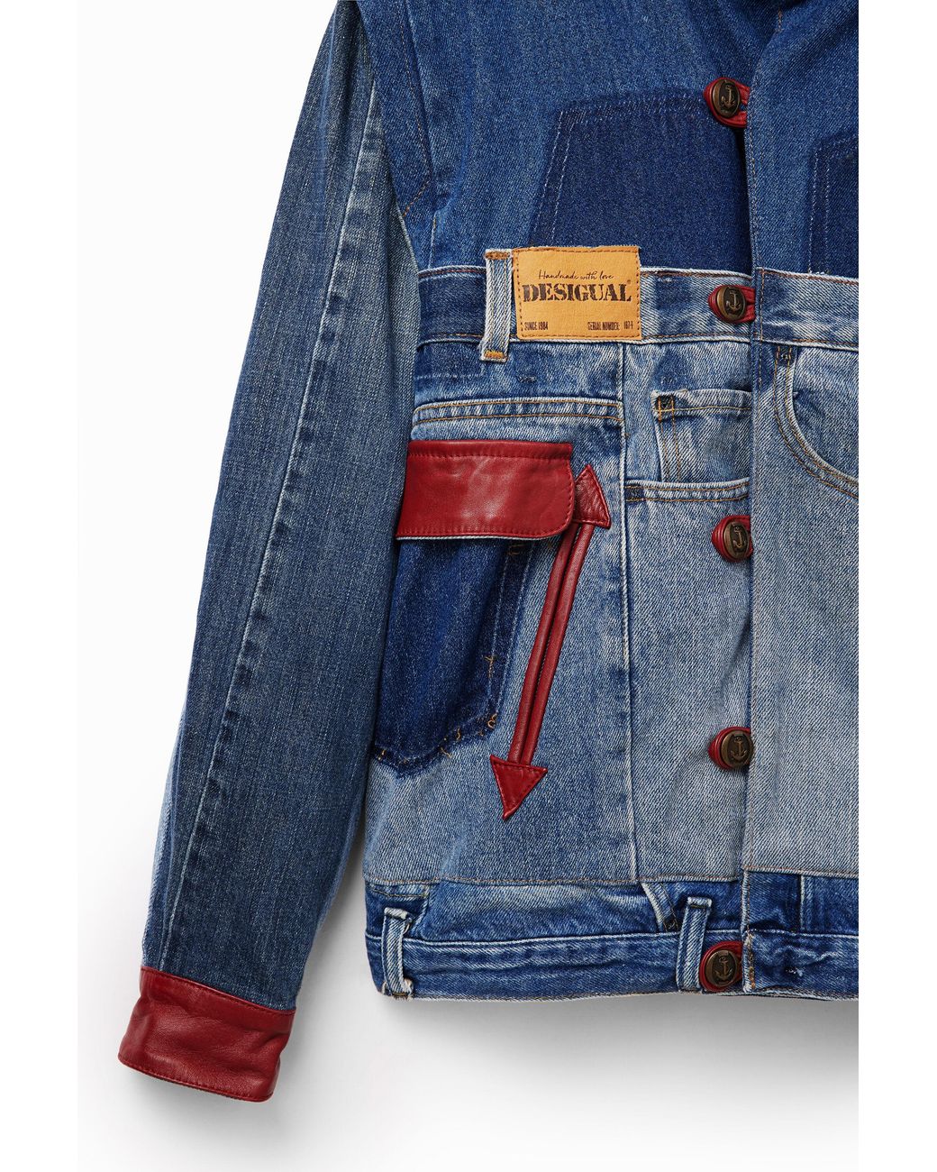 Desigual Blue Iconic Mickey Mouse Jacket, Cotton