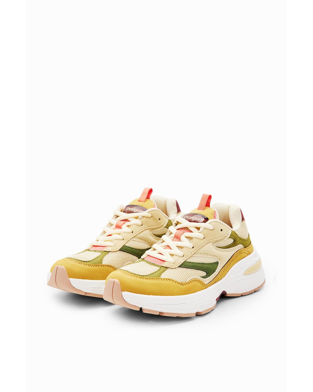 Desigual Metallic Patchwork Running Sneakers