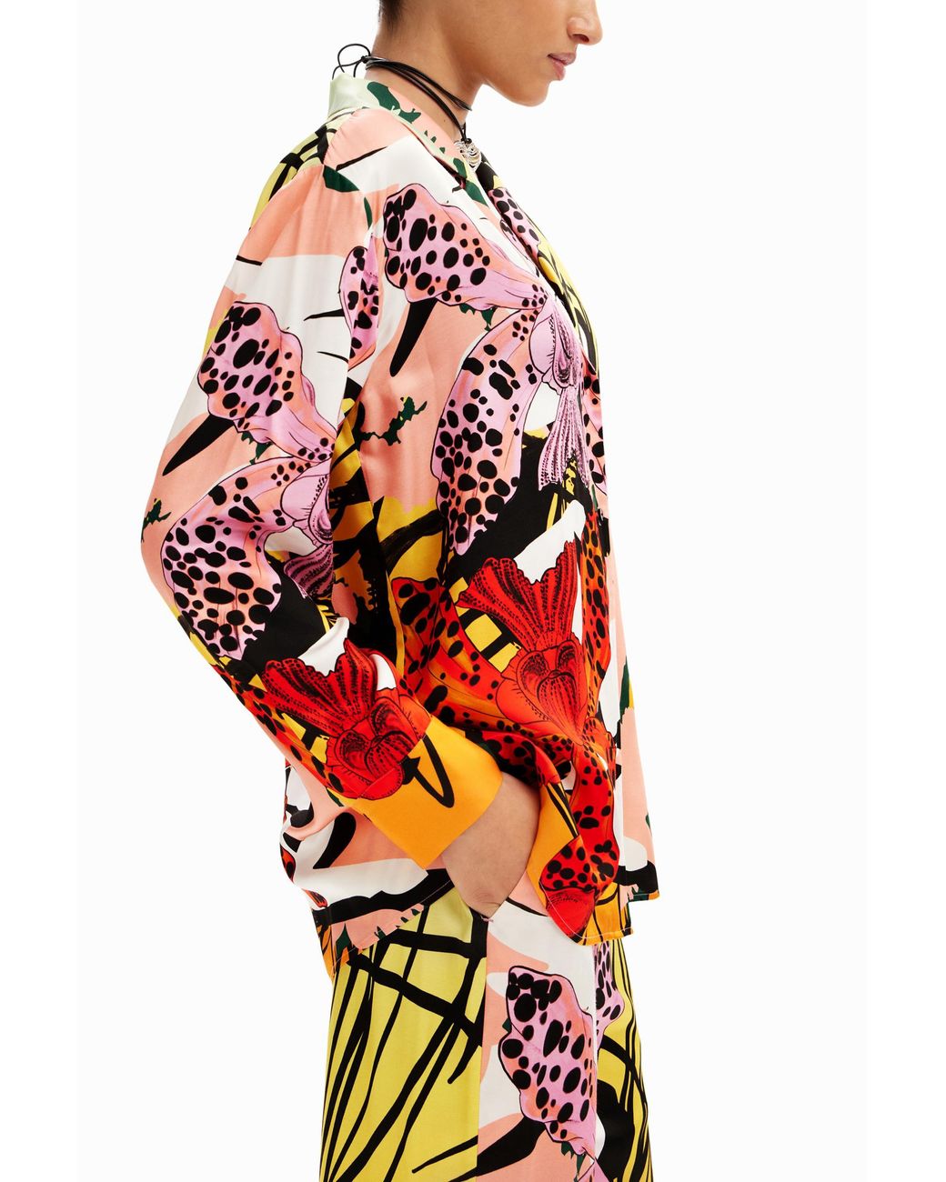 Desigual Red M. Christian Lacroix Orchid Shirt