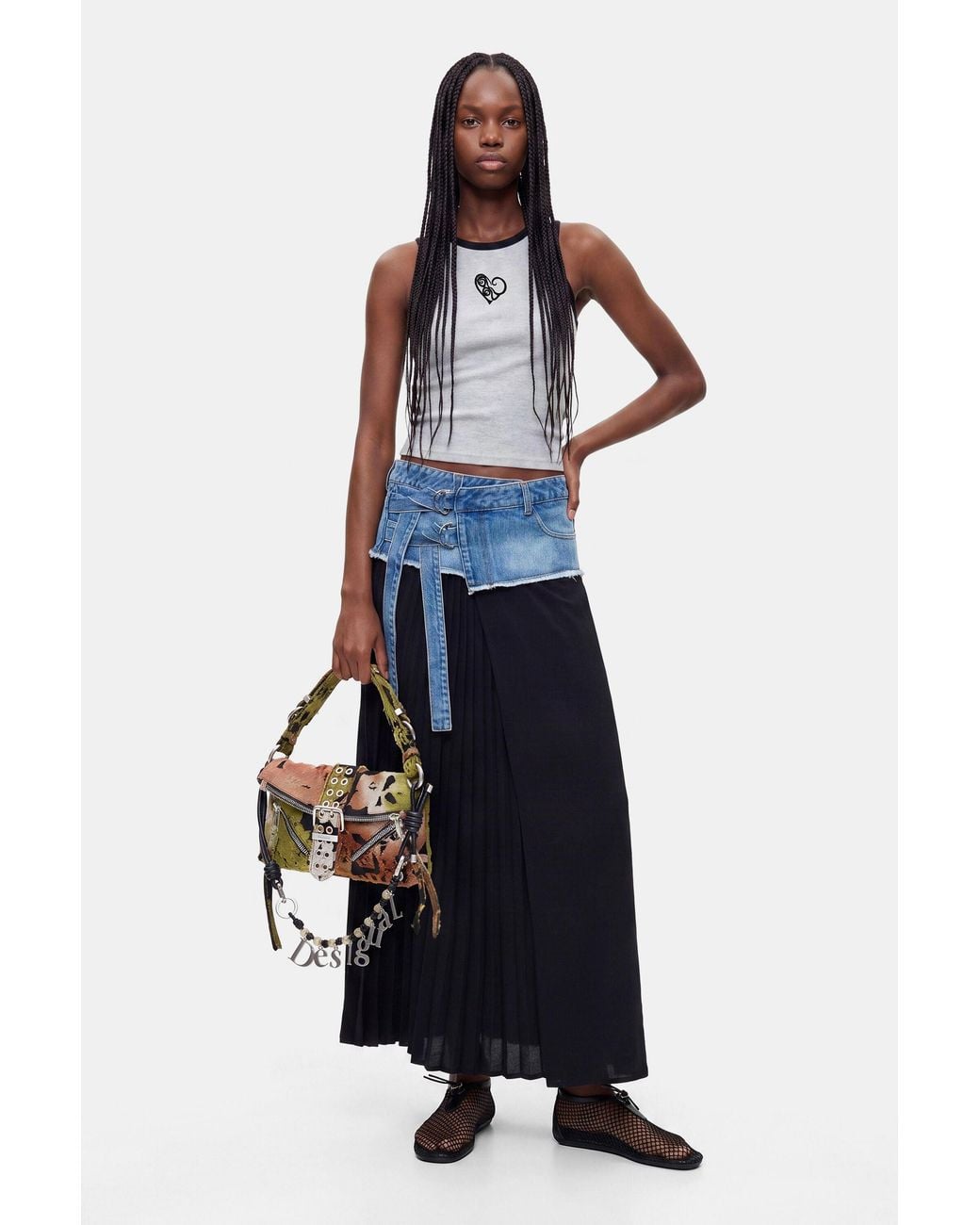 Desigual Metallic Small Jacquard Bag