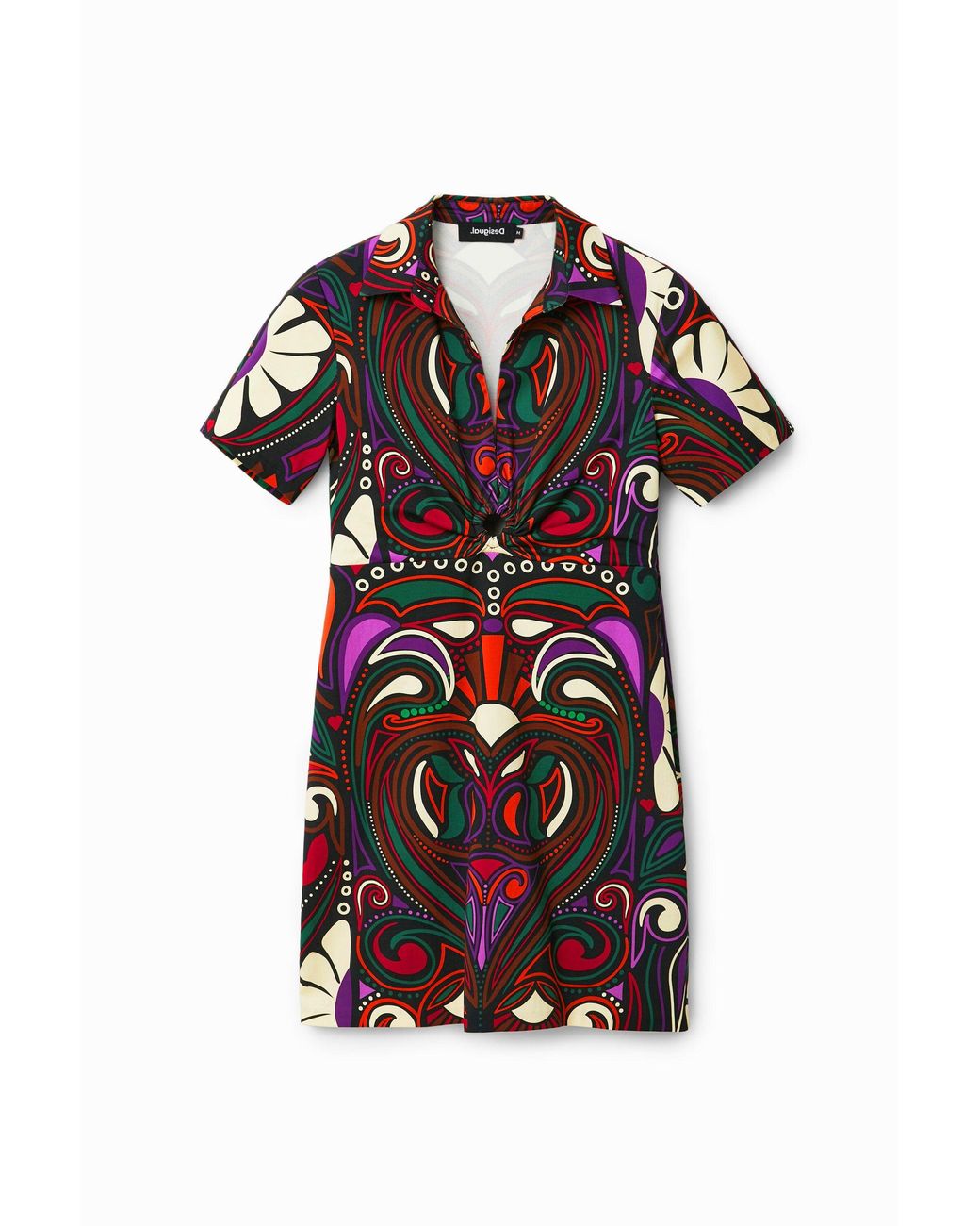 Desigual Red Short Slim Retro Dress