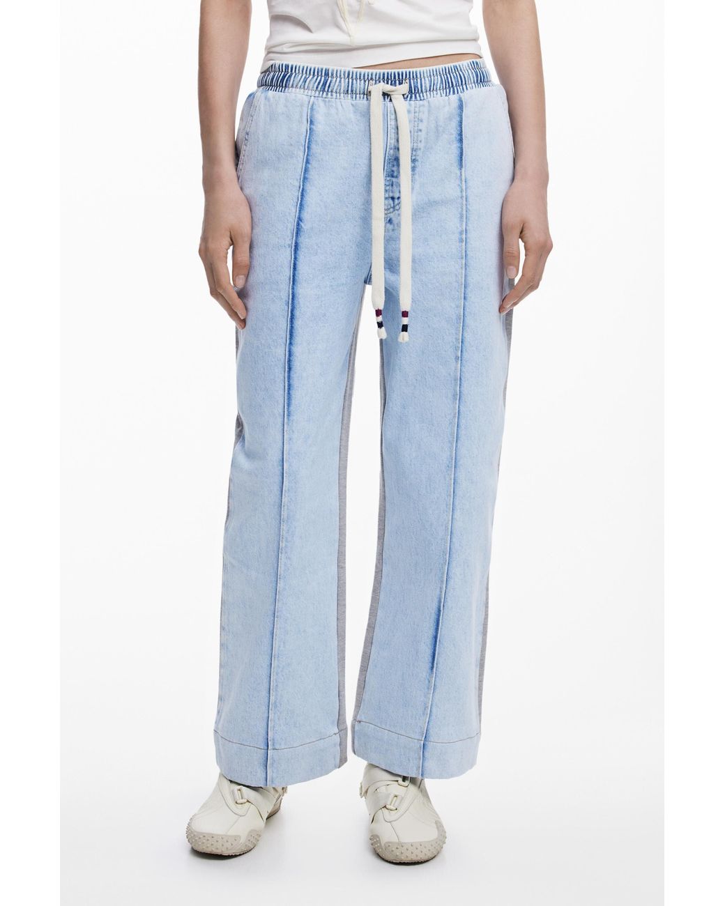Desigual Blue Cropped Jogger Jeans