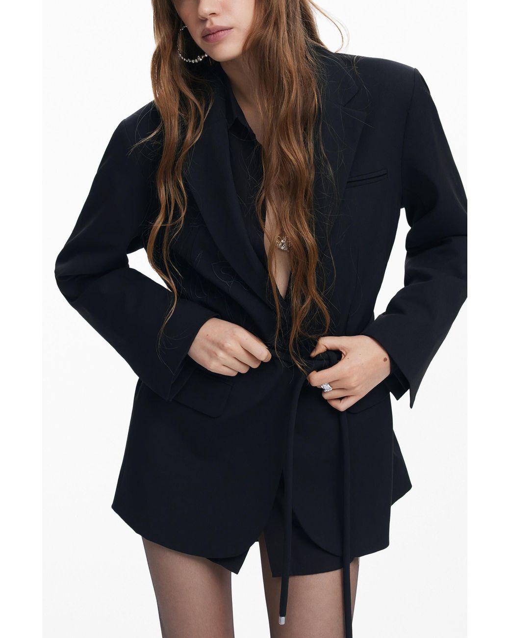 Desigual Blue Adjustable Blazer