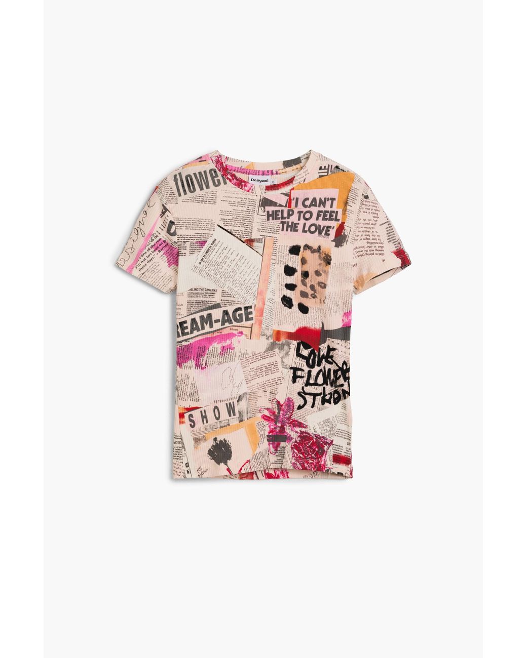 Desigual White Daily T-Shirt, Viscose