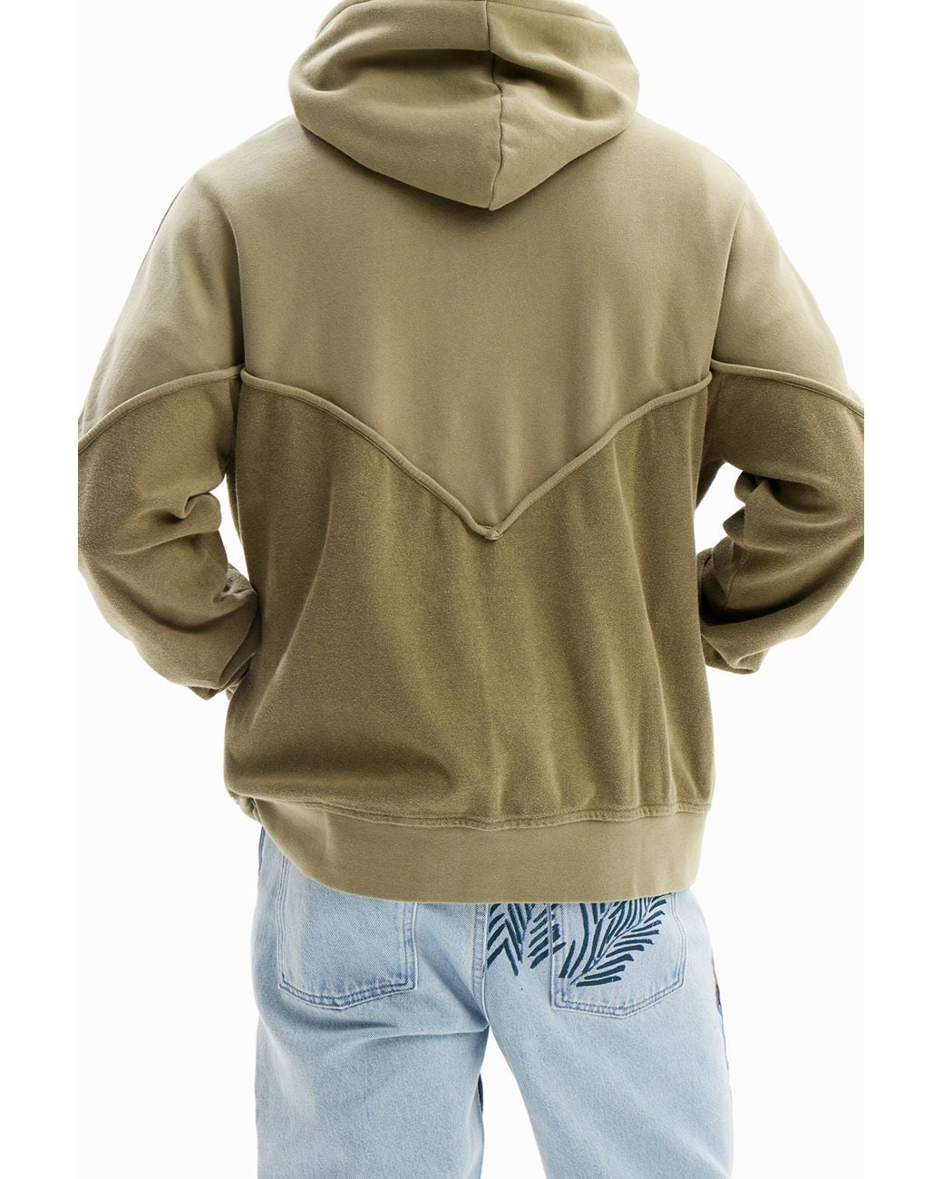 Desigual Green Two-Tone Sweatshirt, Cotton for men