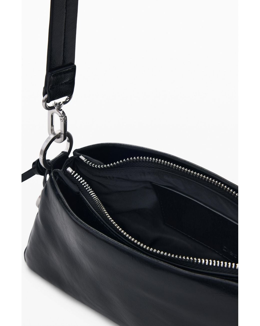 Desigual Black Small Faux Leather Bag, Polyurethane