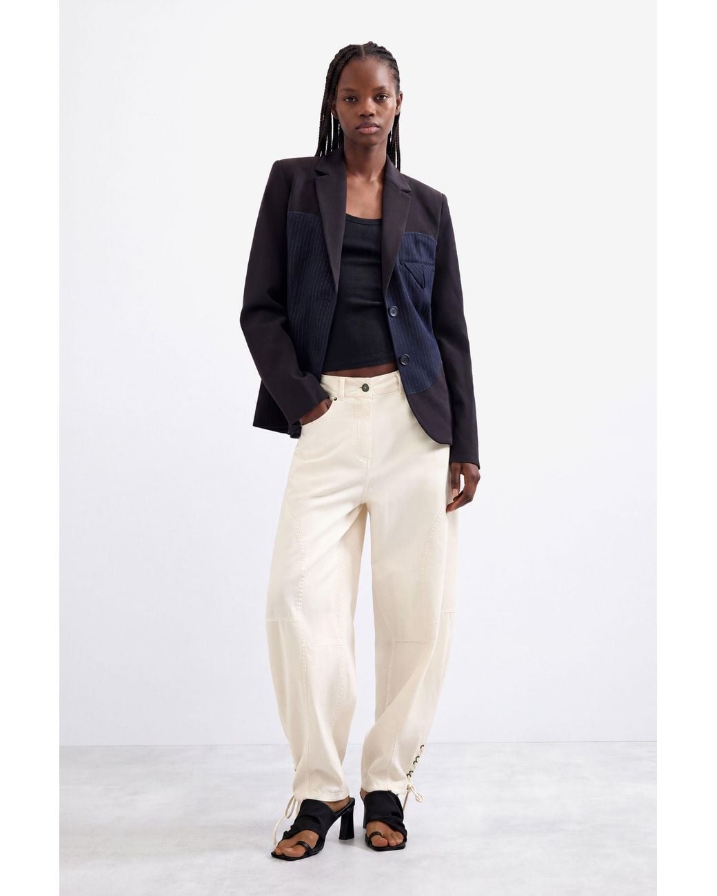 Desigual Black Blazer Woven