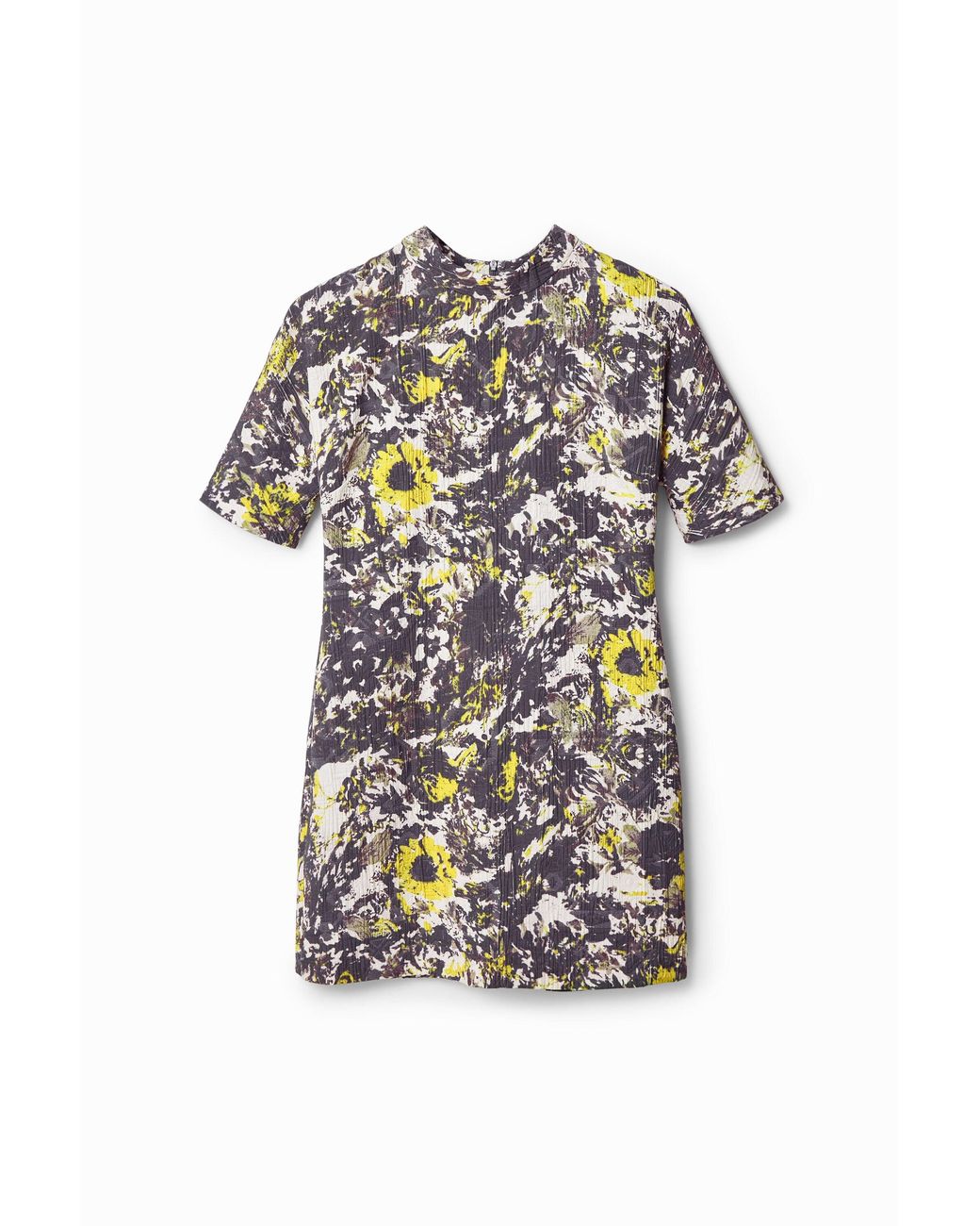 Desigual White Short Mineral Knit Dress