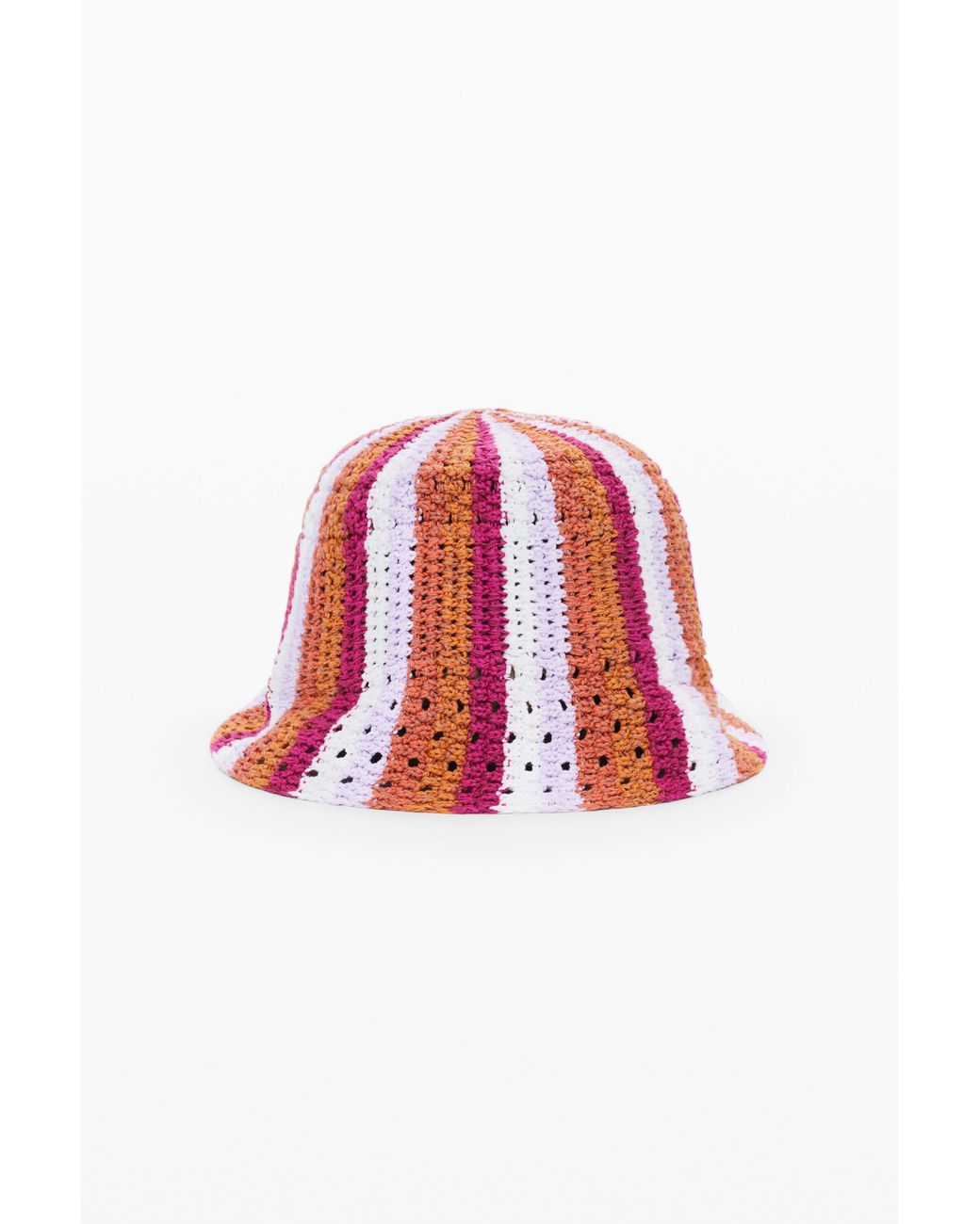 Desigual Red Crochet Bucket Hat
