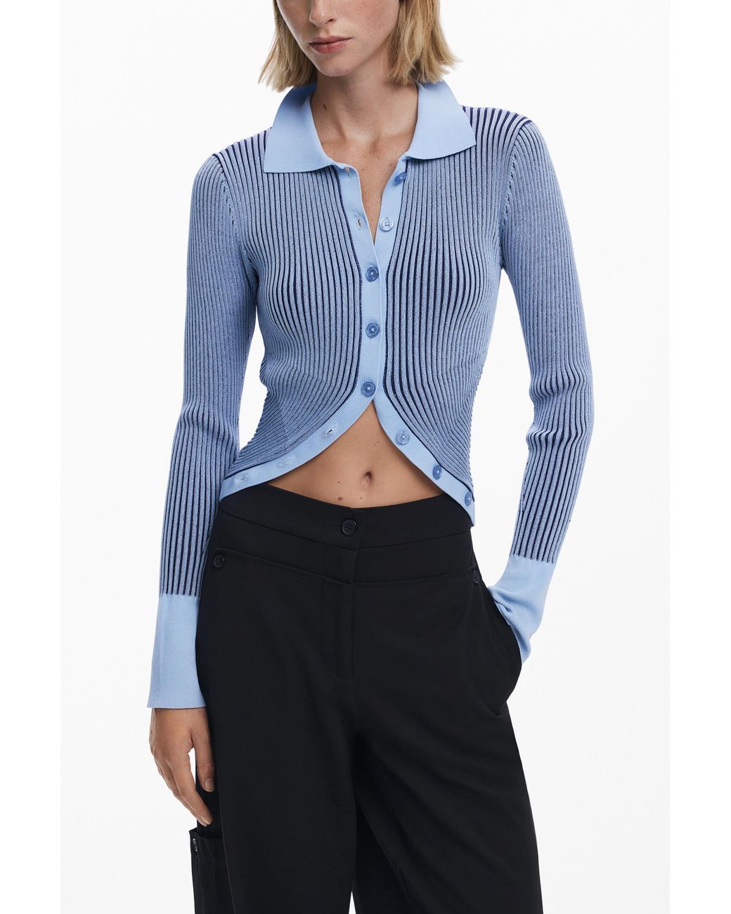 Desigual Blue Balloon Tailored Trousers