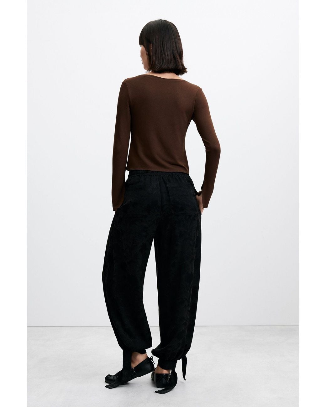 Desigual Black Balloon Lyocell Trousers