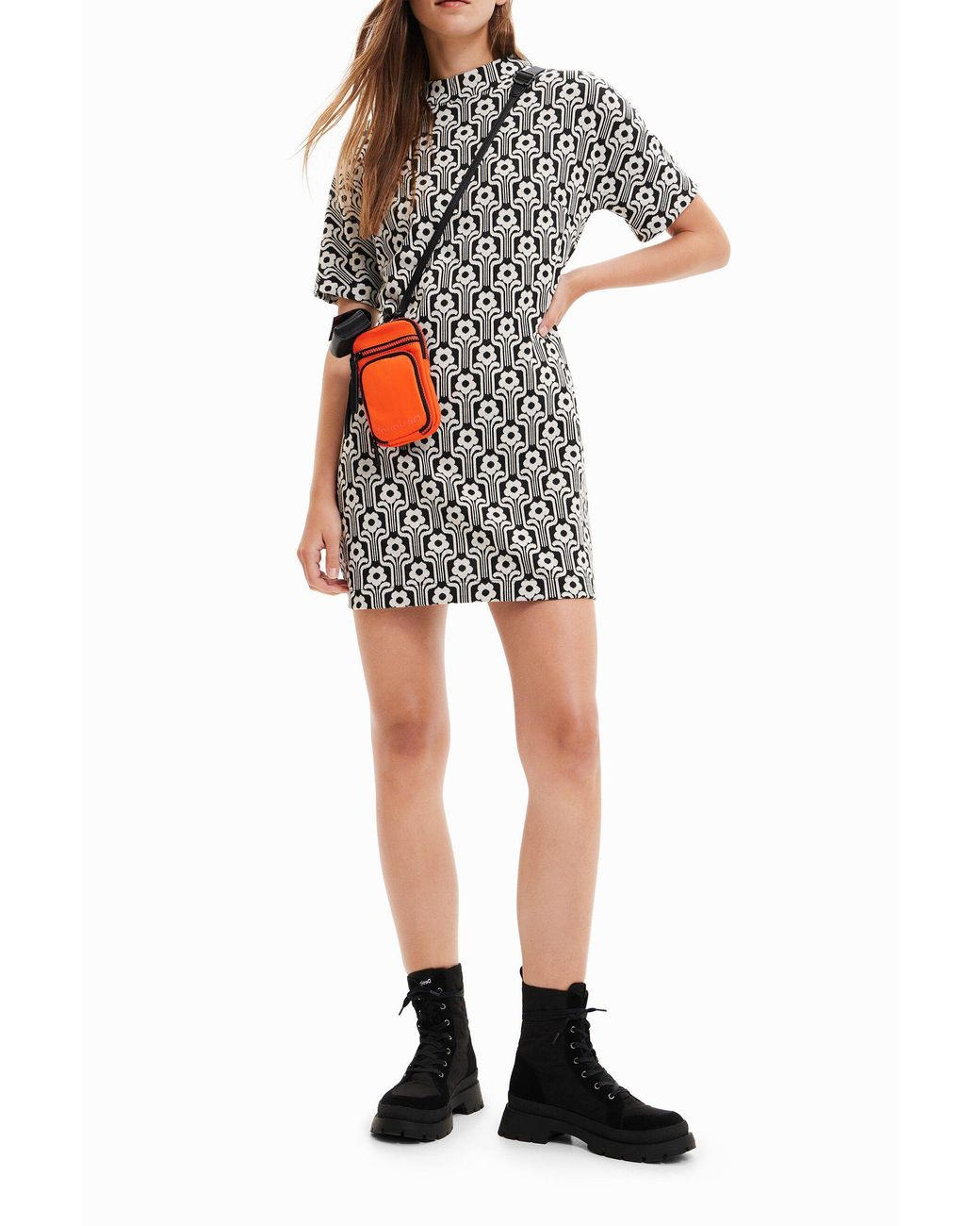 Desigual Black Retro Short Dress