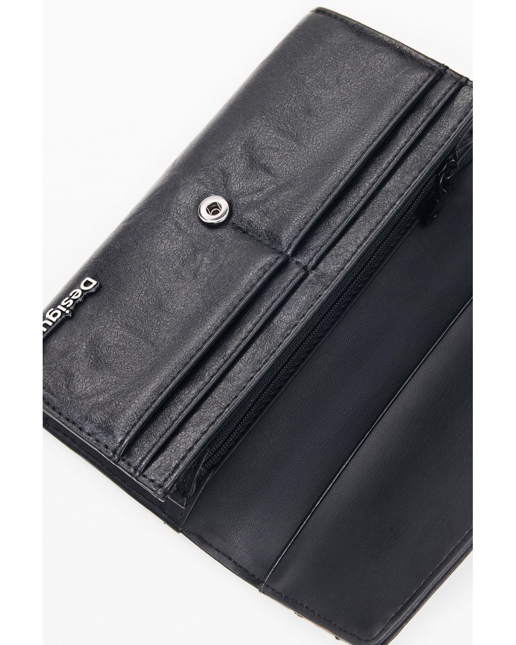 Desigual Black Large Quilted Wallet, Polyurethane