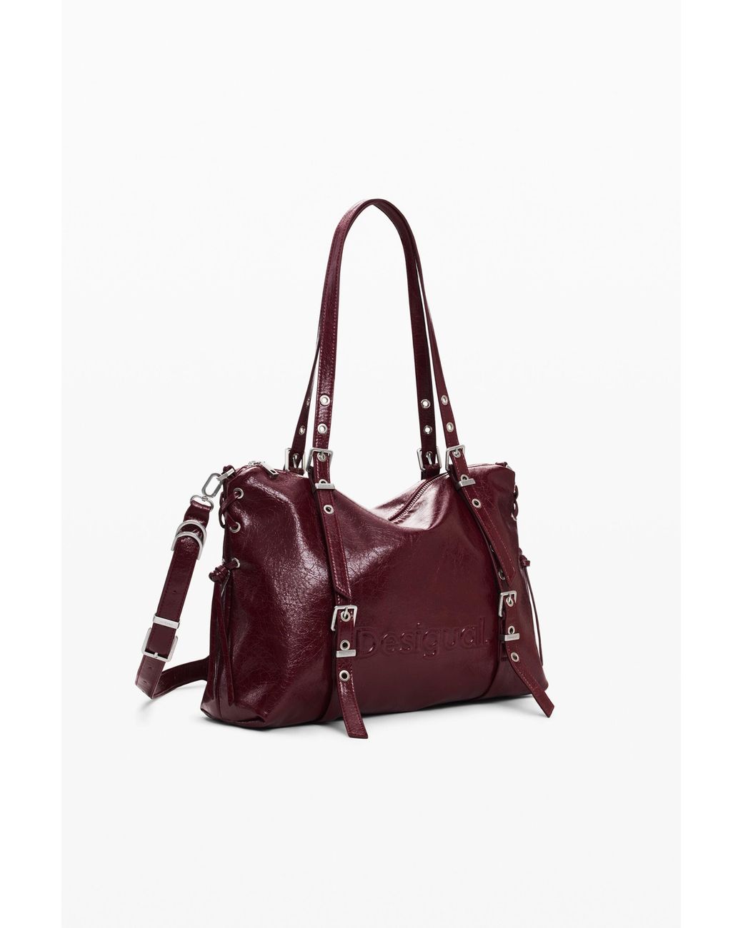 Desigual Purple Large Shopper Bag, Polyurethane