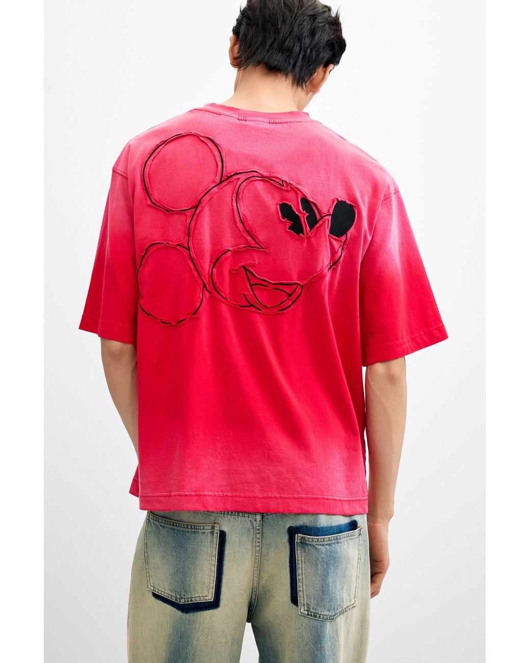 Desigual Embroidered Mickey T-Shirt, Cotton for men
