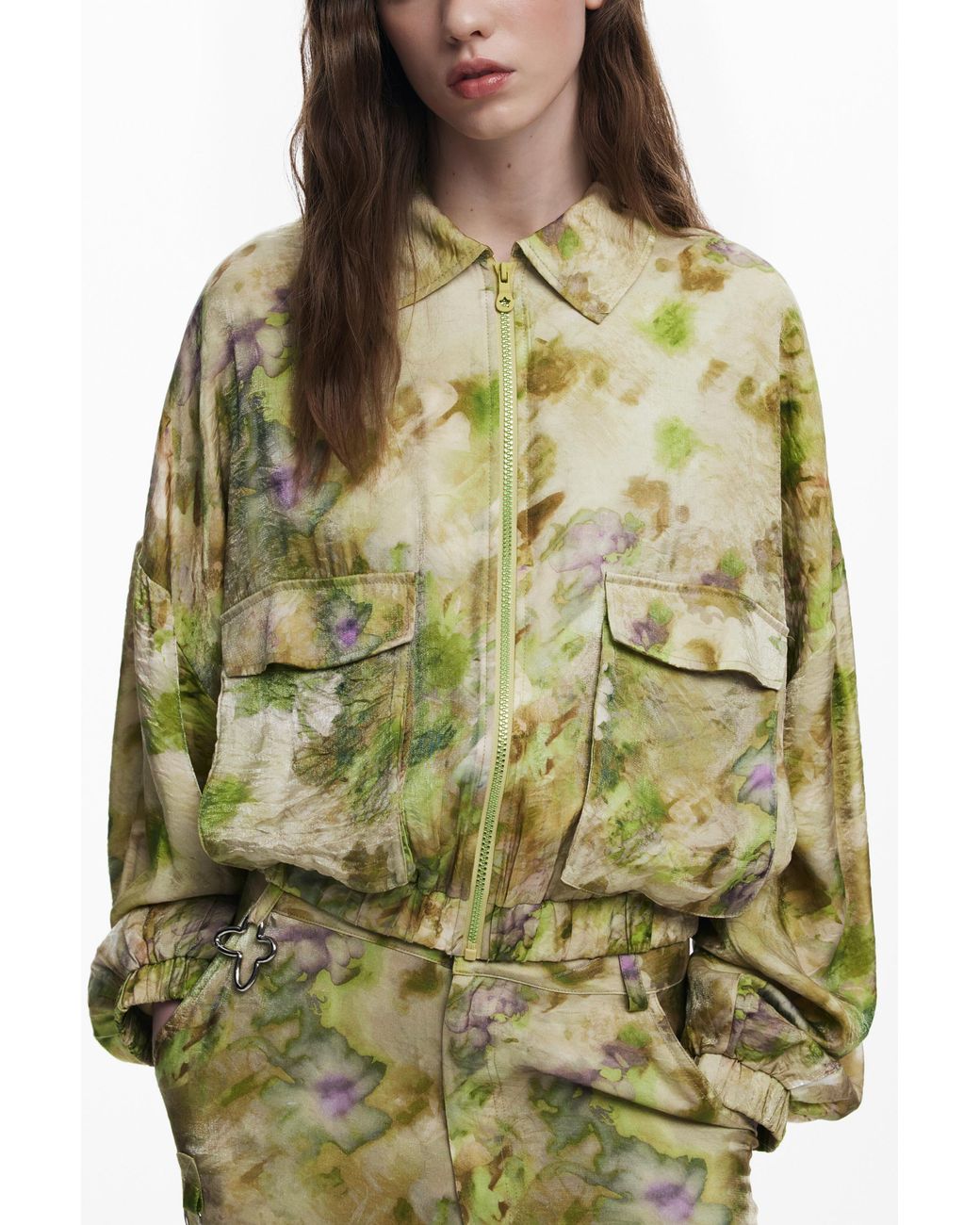 Desigual Green Collina Strada Bomber Jacket