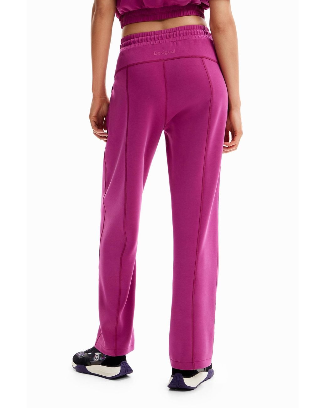 Desigual Pink Wide-Leg Sport Trousers