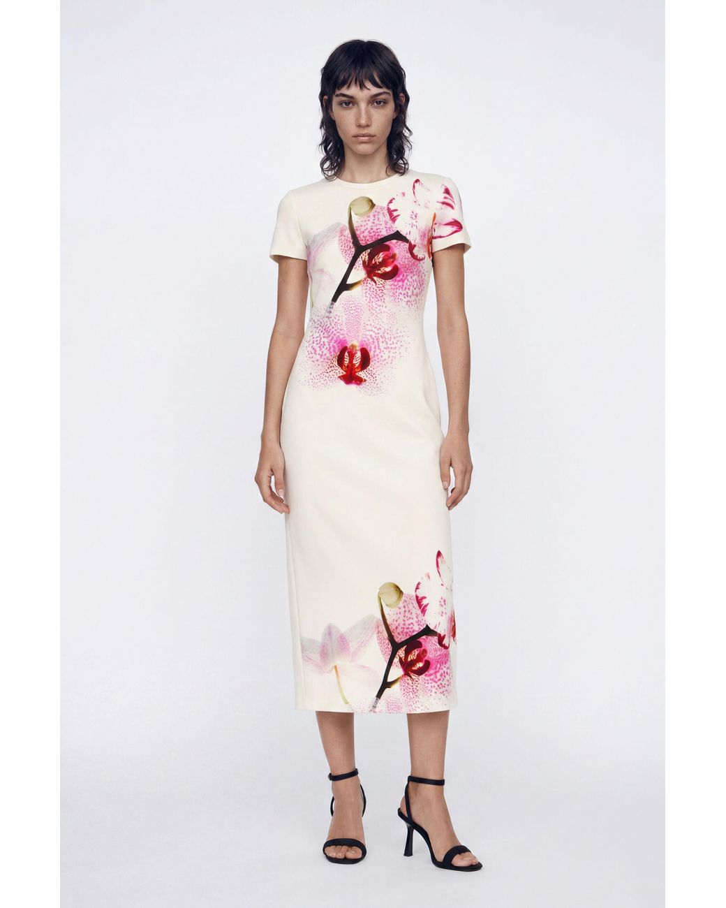 Desigual Red M. Christian Lacroix Orchid Midi Dress