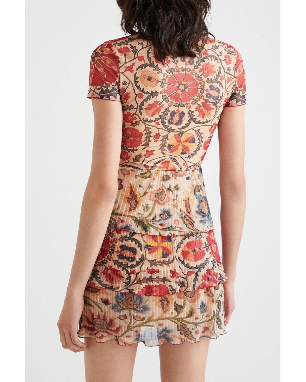 Desigual Multicolor Layered Floral Dress, Polyester