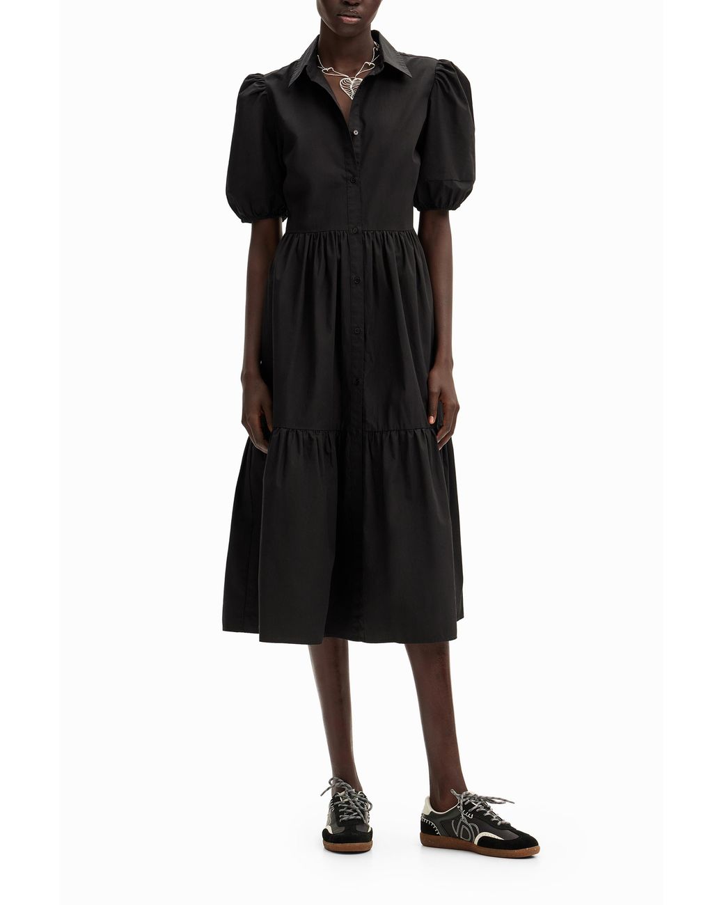 Desigual Short Floral Dress Black