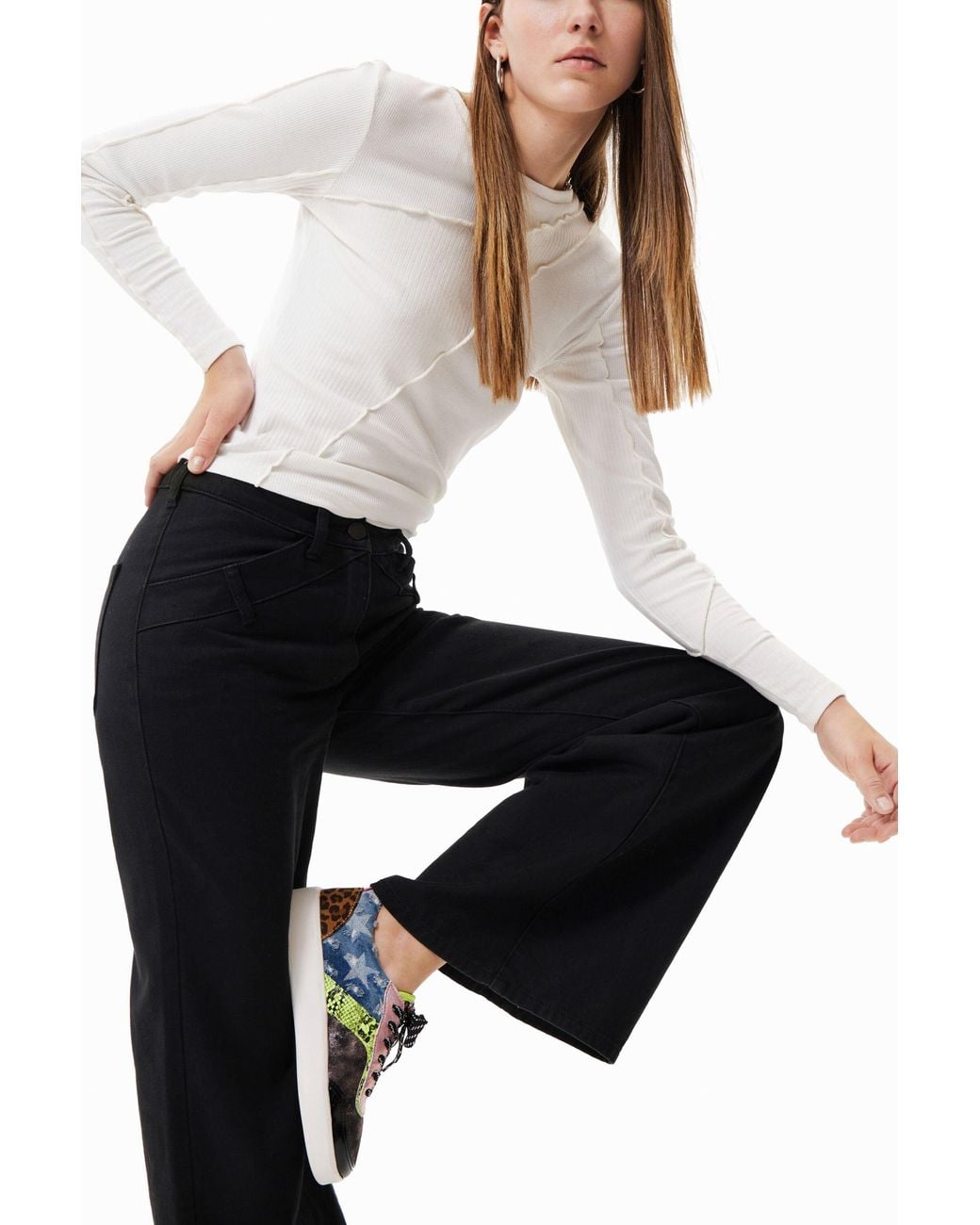 Desigual Blue Patchwork Sneakers