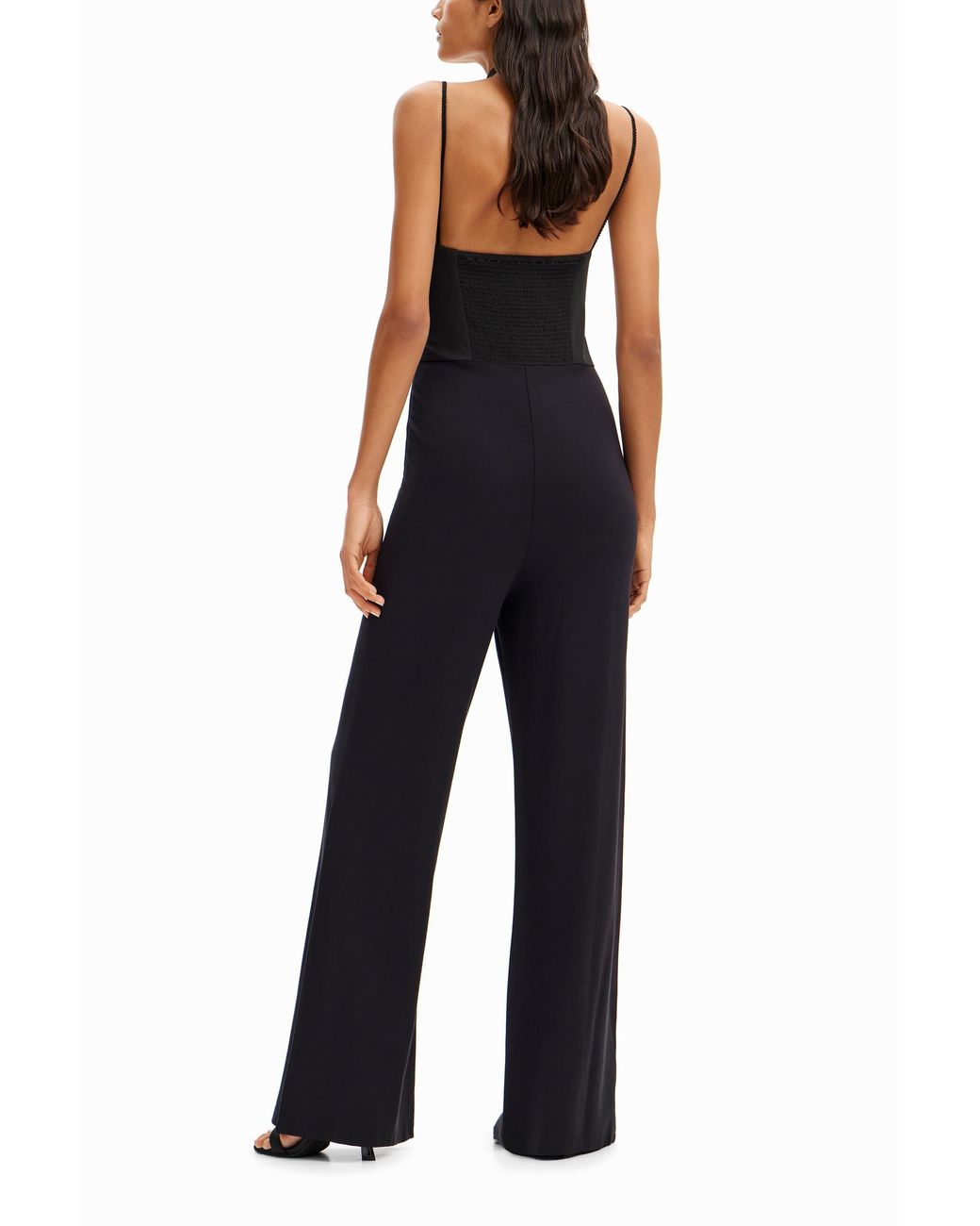 Desigual Black Crochet Jumpsuit