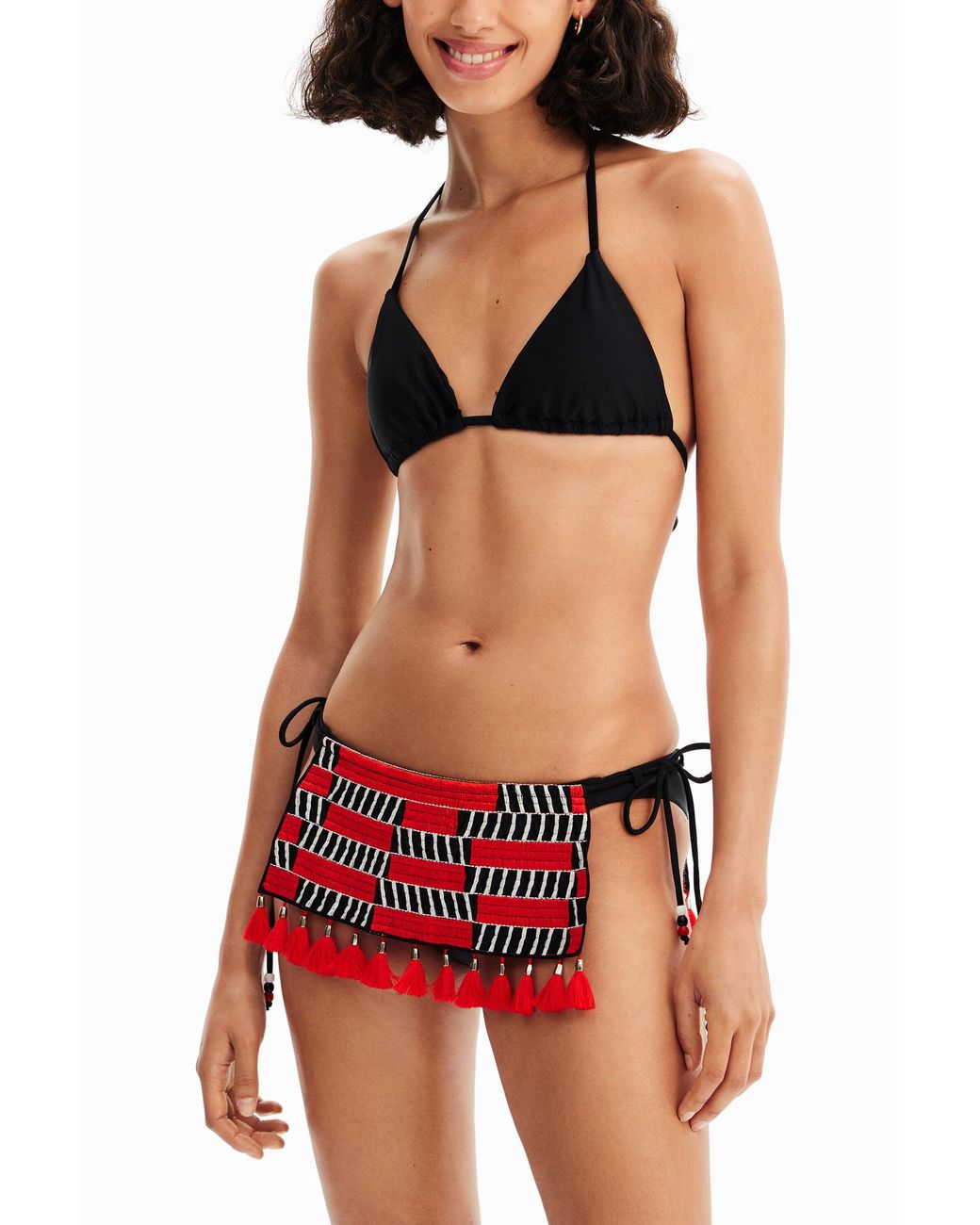 Desigual Red Stella Jean Bikini Bottoms