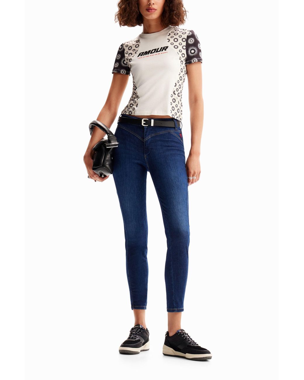 Desigual Blue Push-Up Skinny Jeans, Cotton