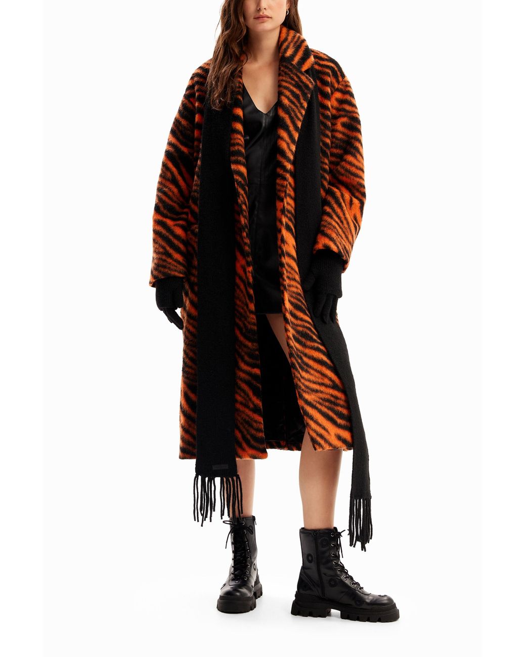Desigual Black Scarf And Gloves With Mittens Gift Box
