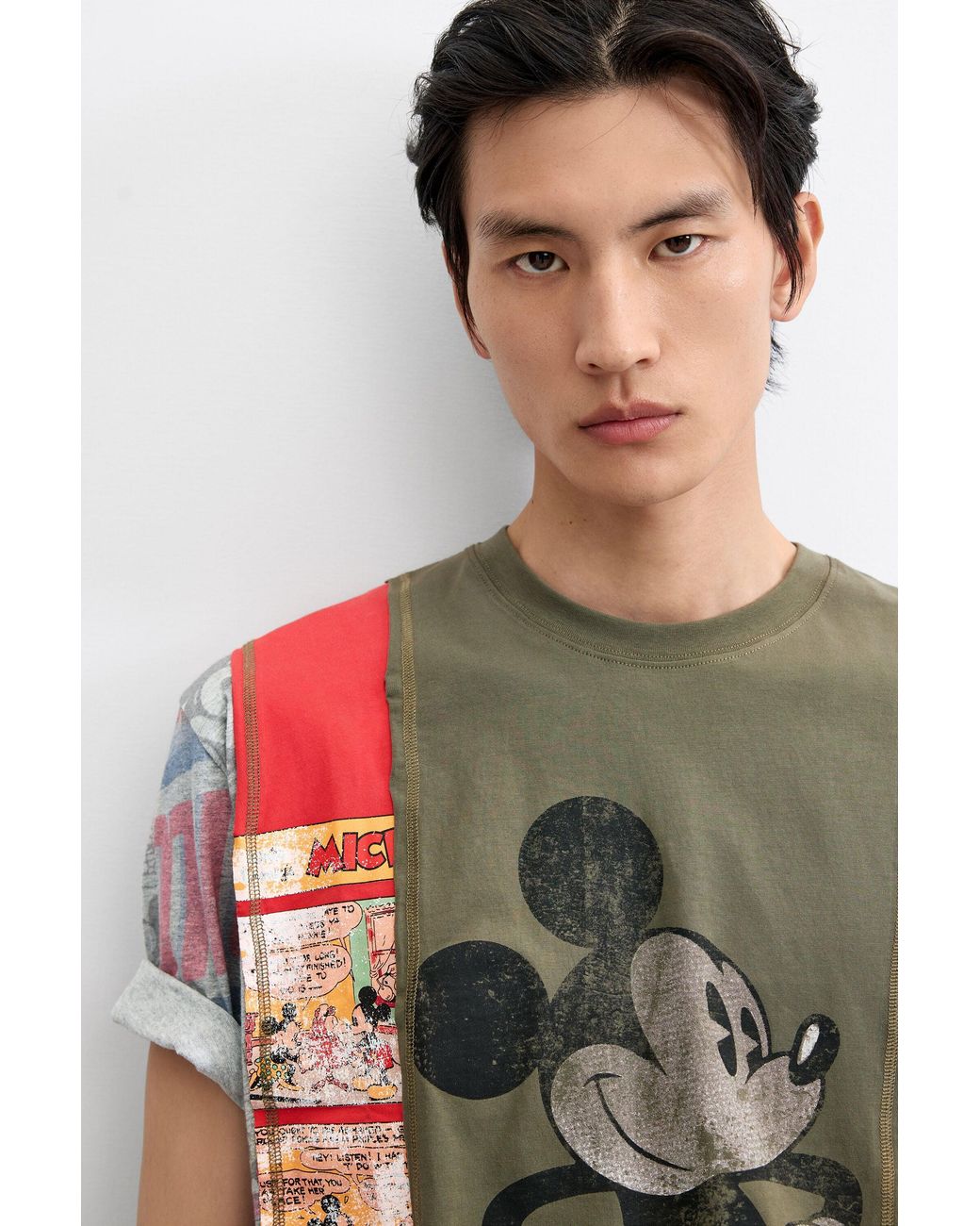 Desigual Red Mickey Collage T-Shirt, Cotton for men