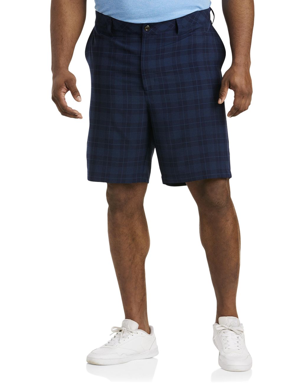 Reebok Big & Tall Speedwick Plaid Golf Shorts in Blue for Men | Lyst