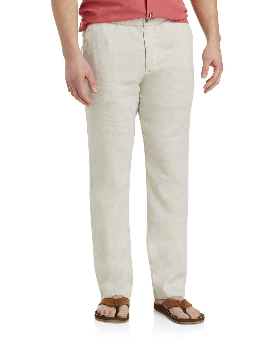Tommy Bahama Big & Tall Beach Linen Pull On Pants in Stone Khaki (Natural) for Men - Lyst