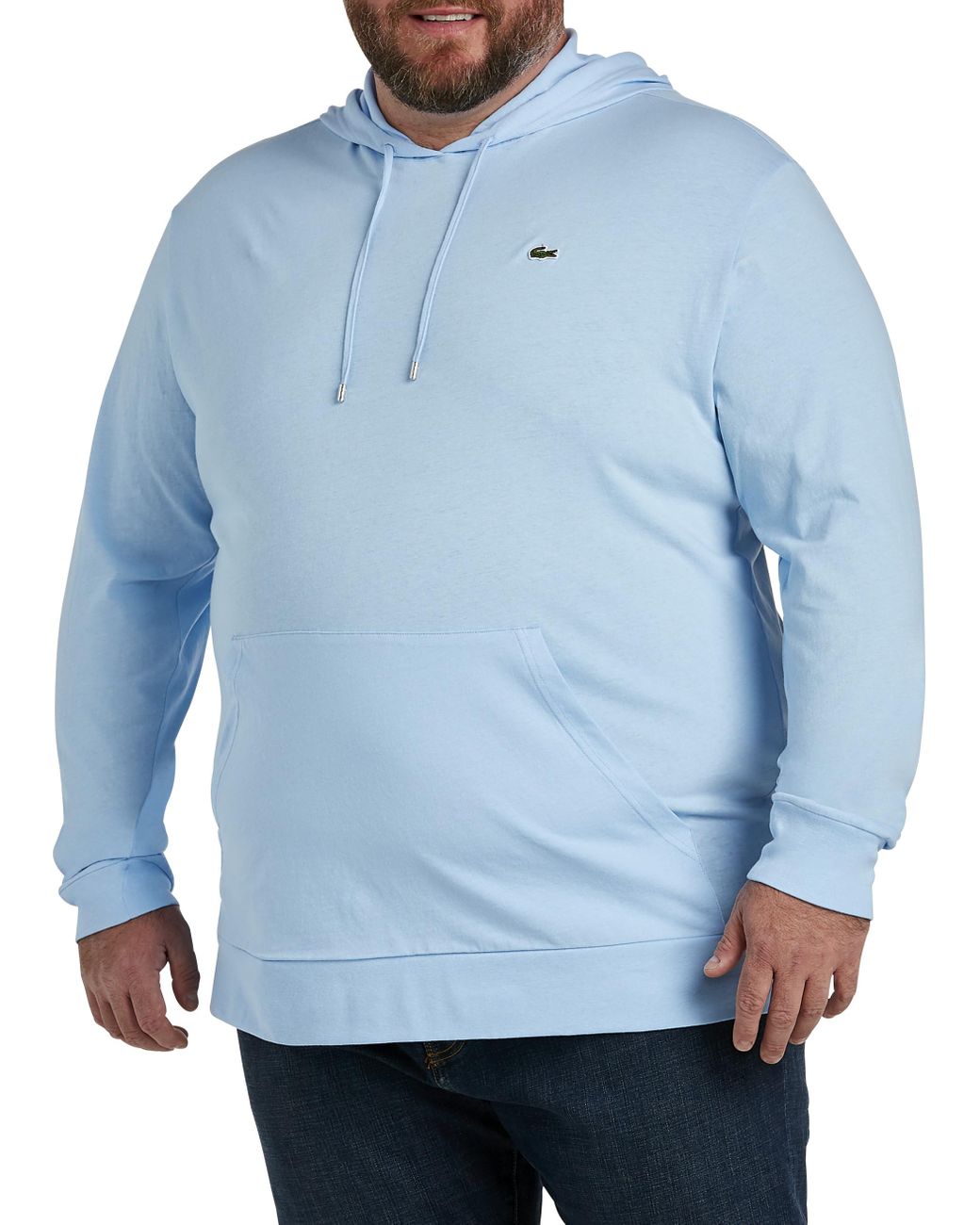 Lacoste Cotton Big & Tall Pullover Hoodie in Light Blue Heather (Blue) for  Men | Lyst