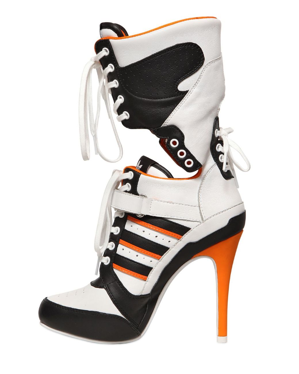 perspectiva mil Estadio Jeremy Scott for adidas 130mm Js High Heel Leather Boots in Orange | Lyst UK