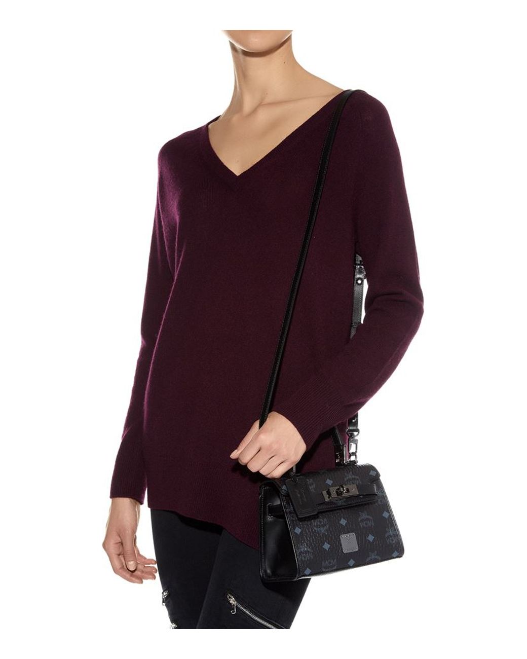 MCM Heritage Mini Satchel in Black Lyst UK