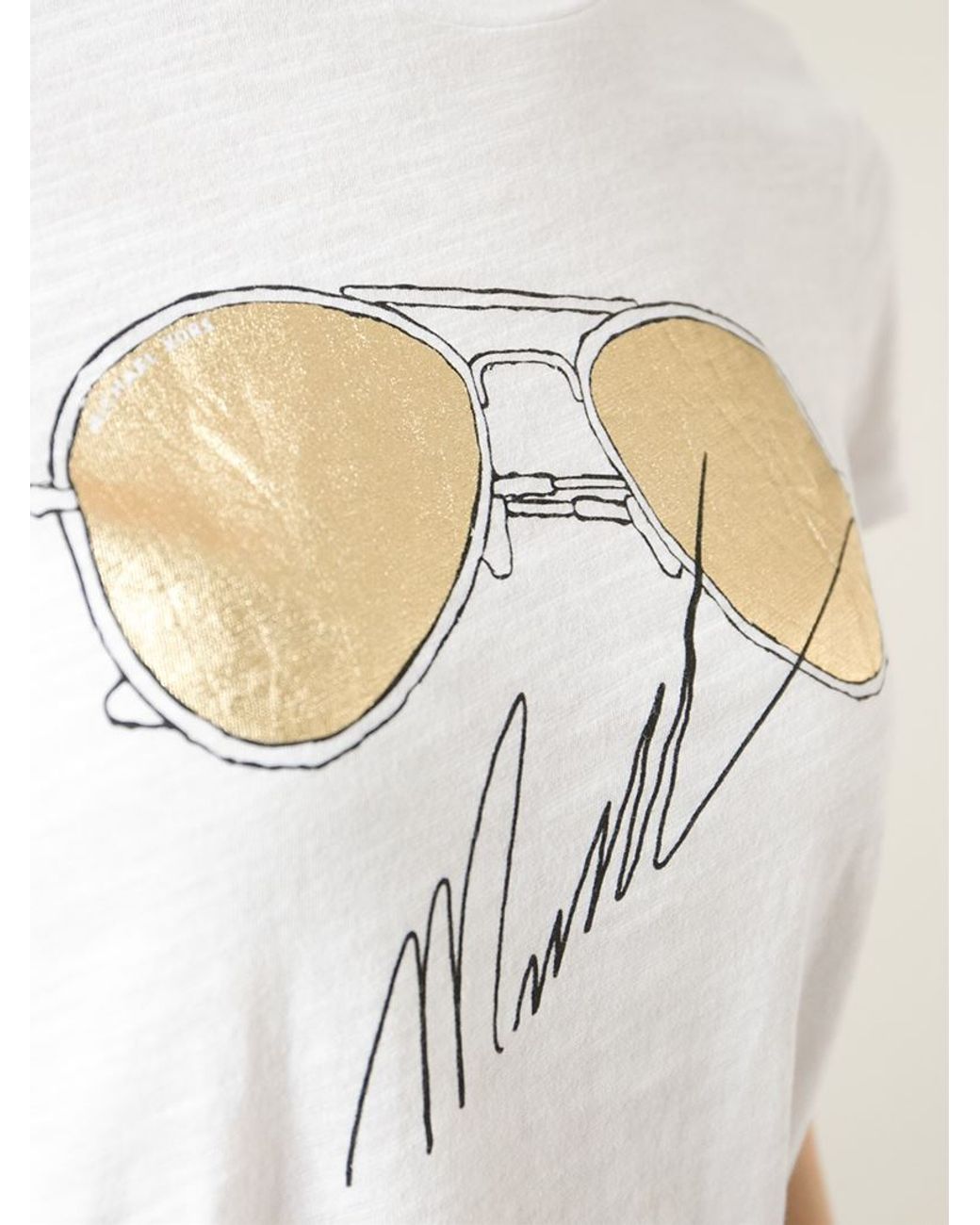 Organic cotton tshirt with embroidered logo di Michael Michael Kors