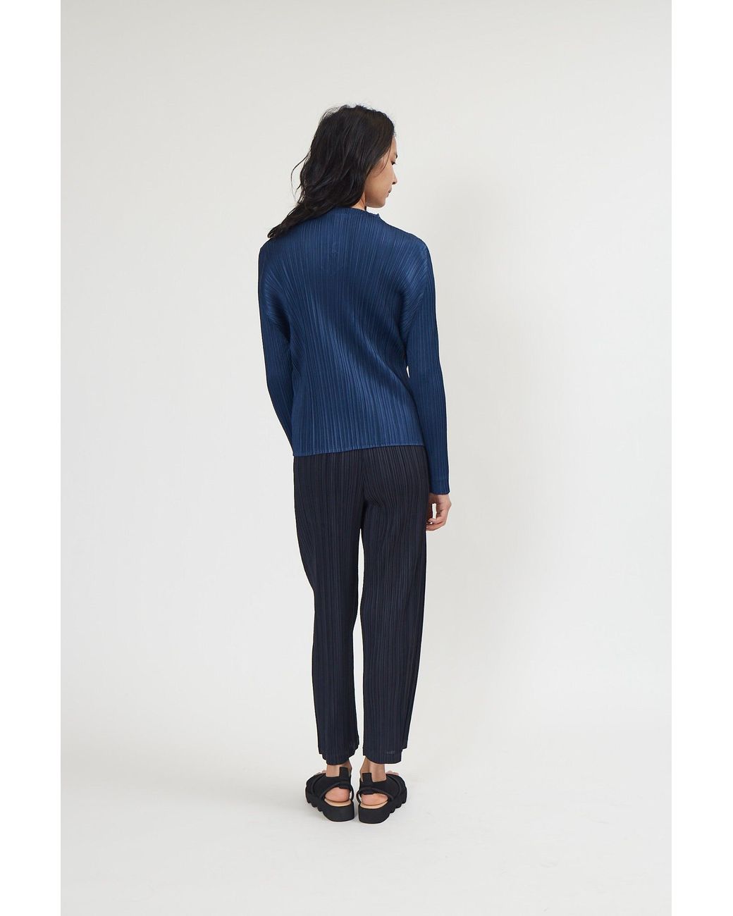 Pleats Please Issey Miyake Synthetic Thicker Bottoms 2 Pant In Blue ...