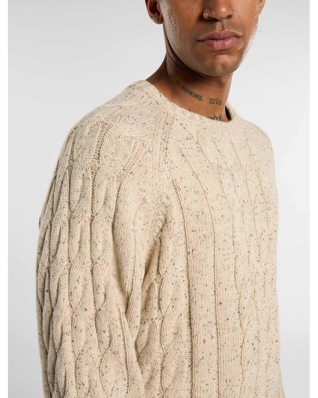 Dickies Natural Vanleer Cable Jumper for men