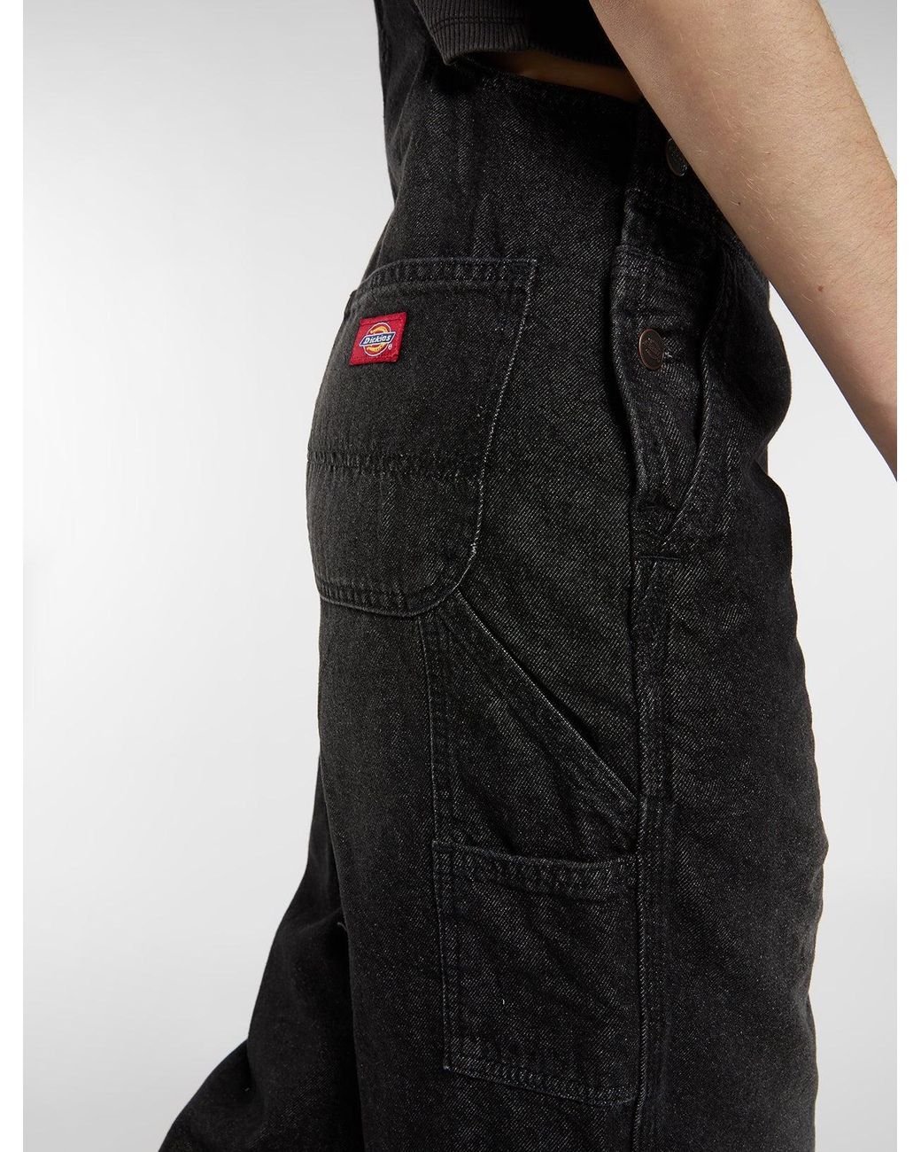 Dickies White Loose Denim Bib