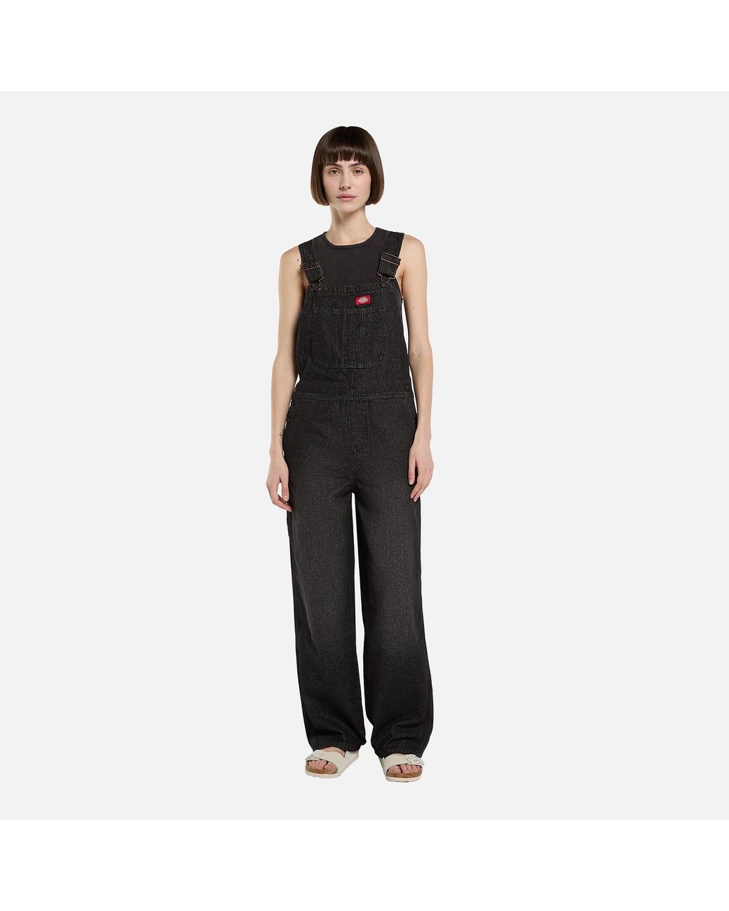 Dickies White Loose Denim Bib