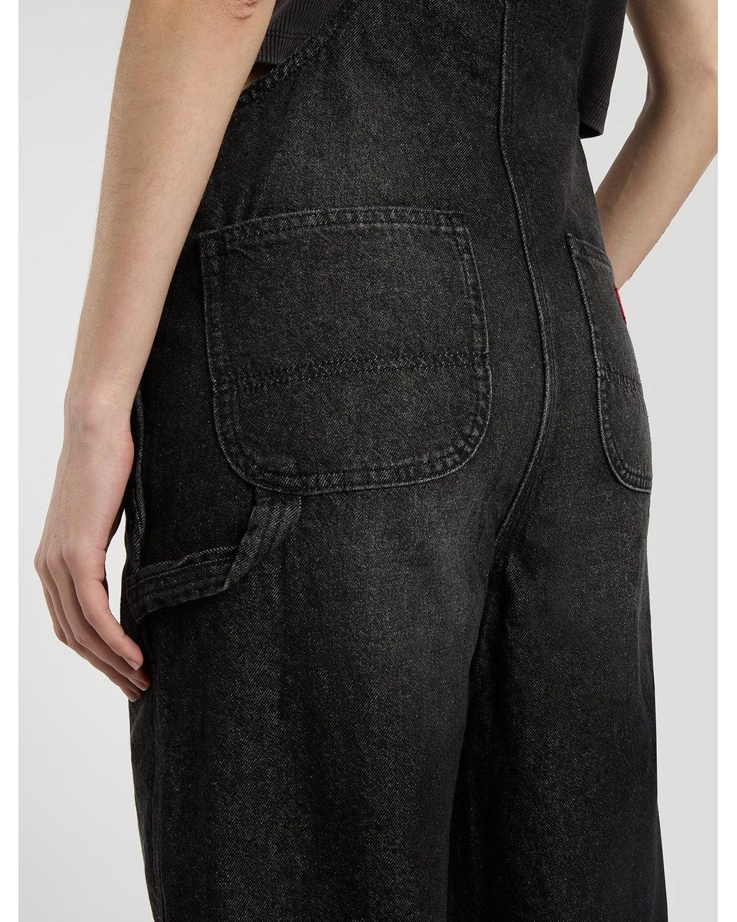 Dickies White Loose Denim Bib