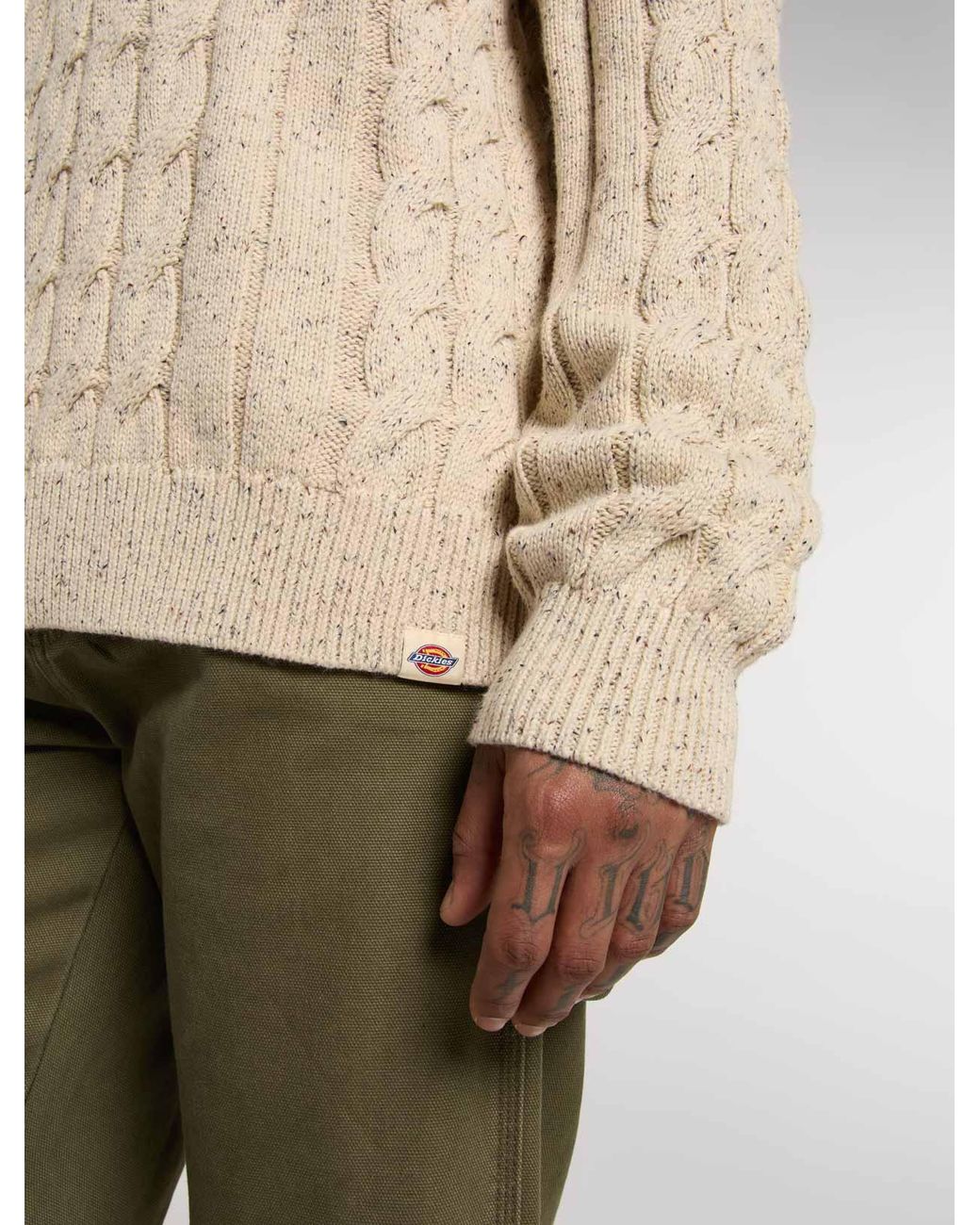 Dickies Natural Vanleer Cable Jumper for men